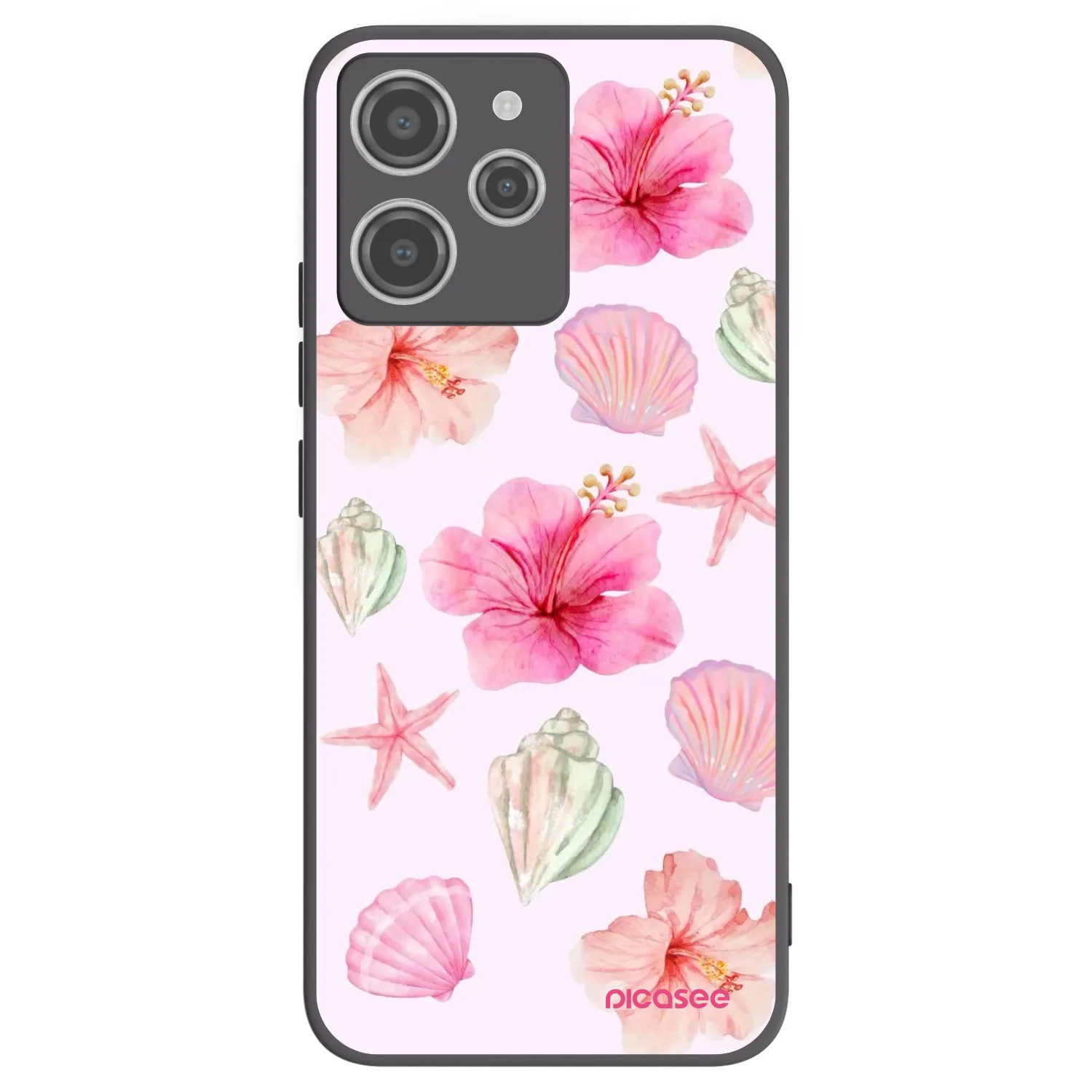 Picasee silikonowe czarne etui na Xiaomi Redmi 12 4G - Blush Lagoon