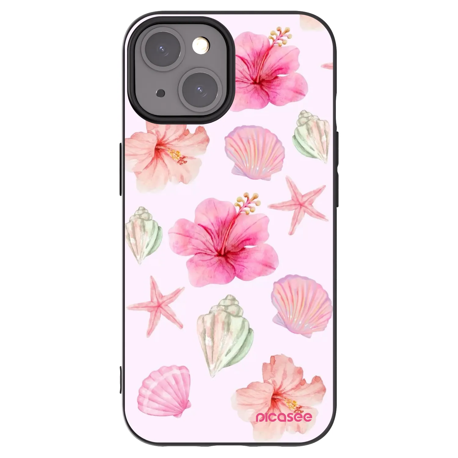 Picasee silikonowe czarne etui na Apple iPhone 15 - Blush Lagoon