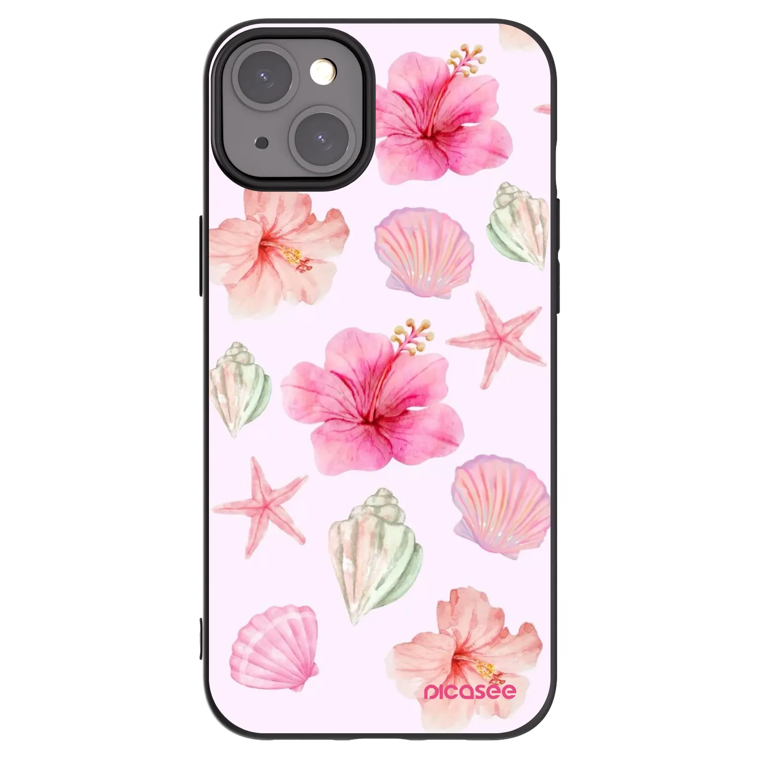 Picasee silikonowe czarne etui na Apple iPhone 15 Plus - Blush Lagoon