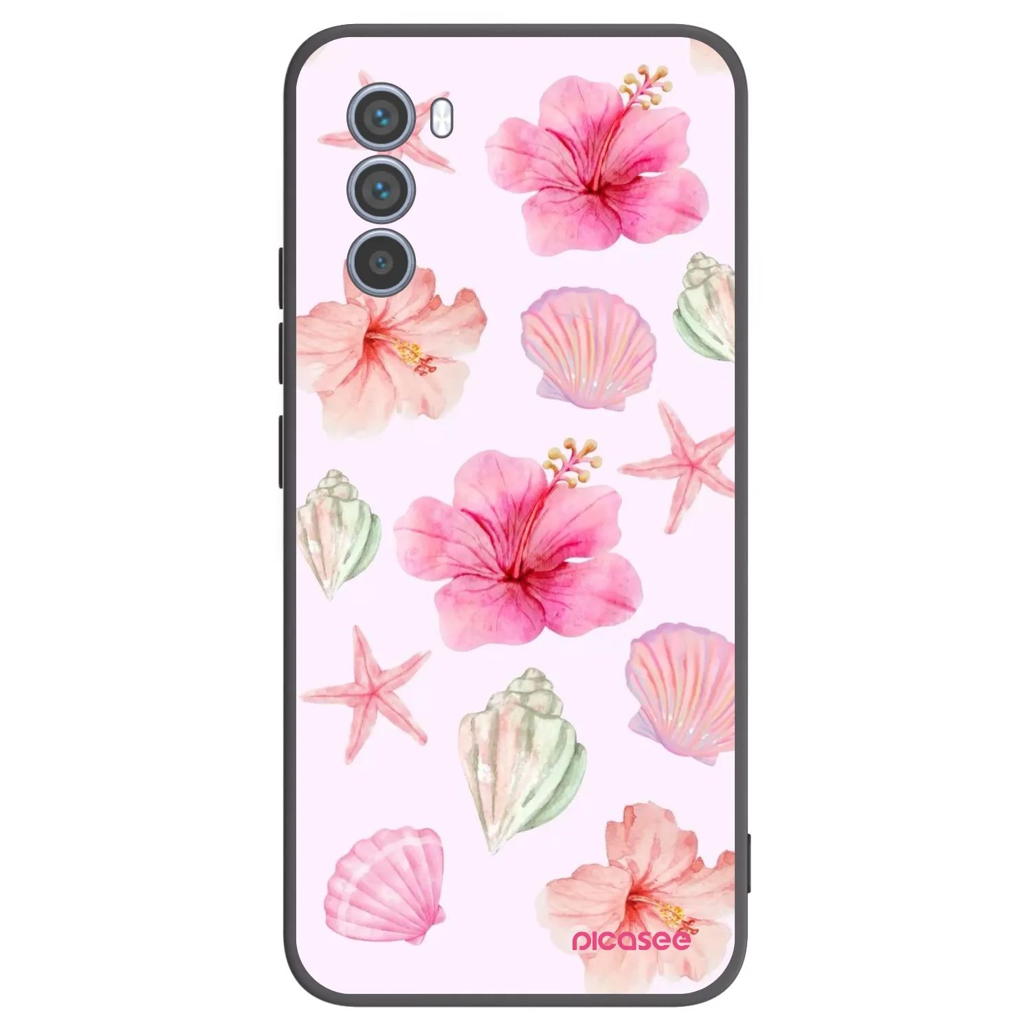 Picasee silikonowe czarne etui na Motorola Moto G62 - Blush Lagoon