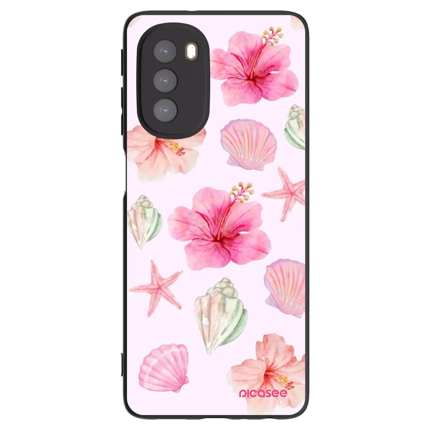 Picasee silikonowe czarne etui na Motorola Moto G51 - Blush Lagoon