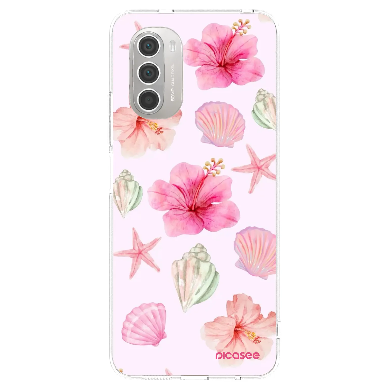 Picasee silikonowe przeźroczyste etui na Motorola Moto G51 - Blush Lagoon