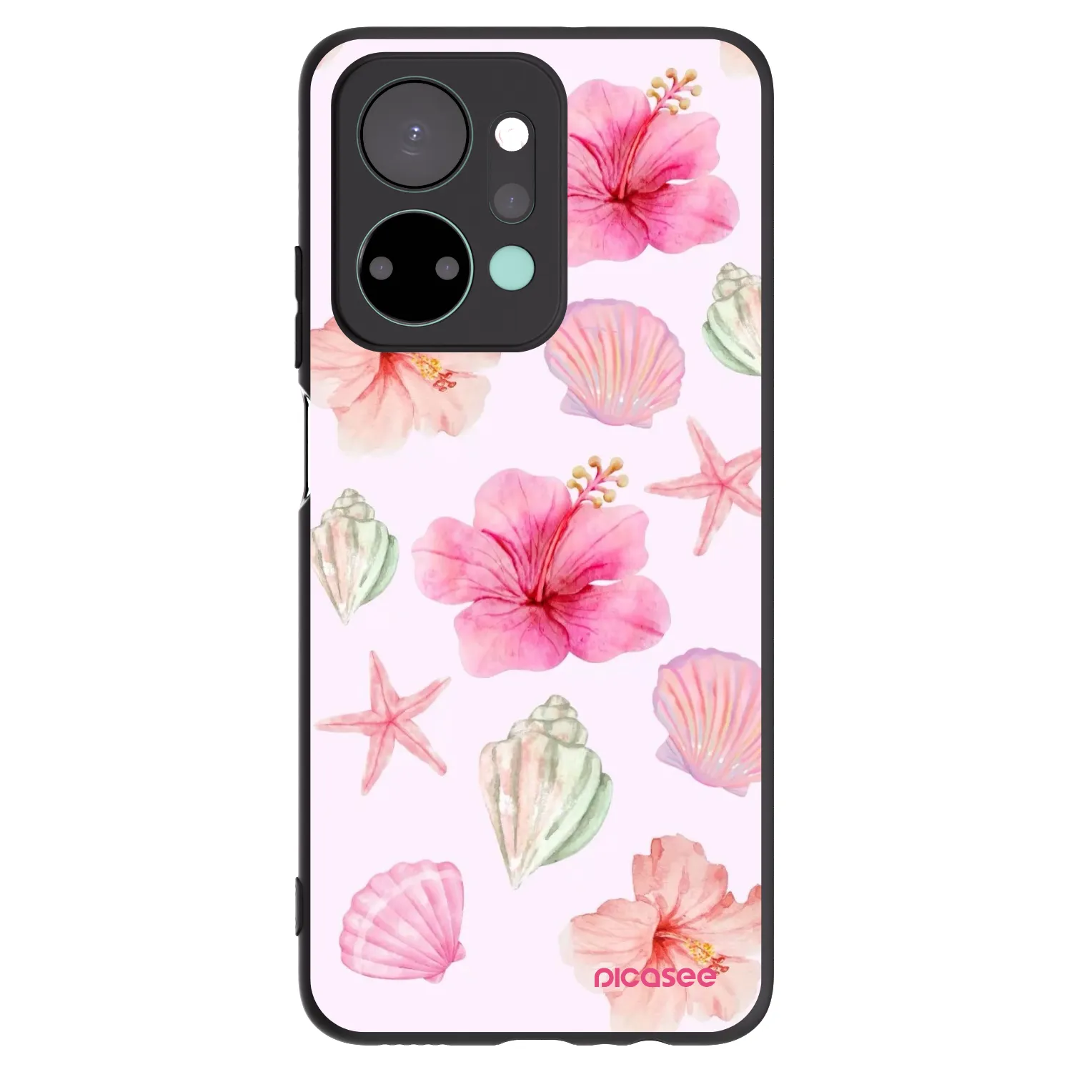 Picasee silikonowe czarne etui na Honor X7a - Blush Lagoon