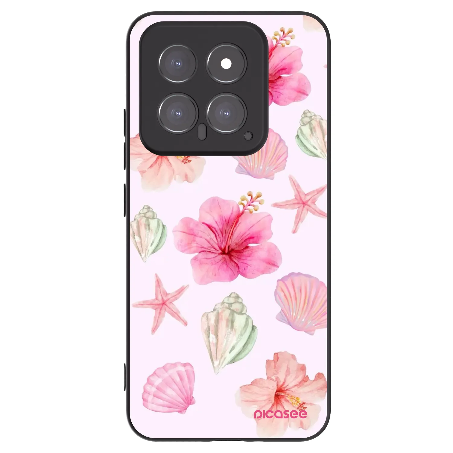 Picasee silikonowe czarne etui na Xiaomi 14 - Blush Lagoon