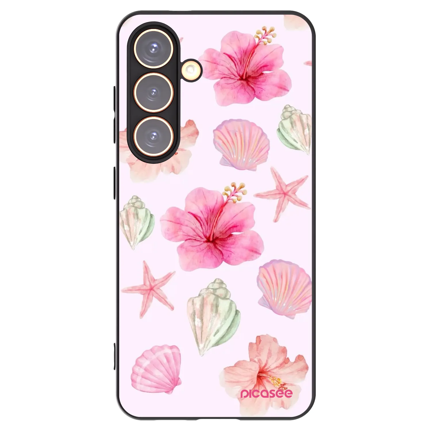 Picasee silikonowe czarne etui na Samsung Galaxy S24 S921B 5G - Blush Lagoon