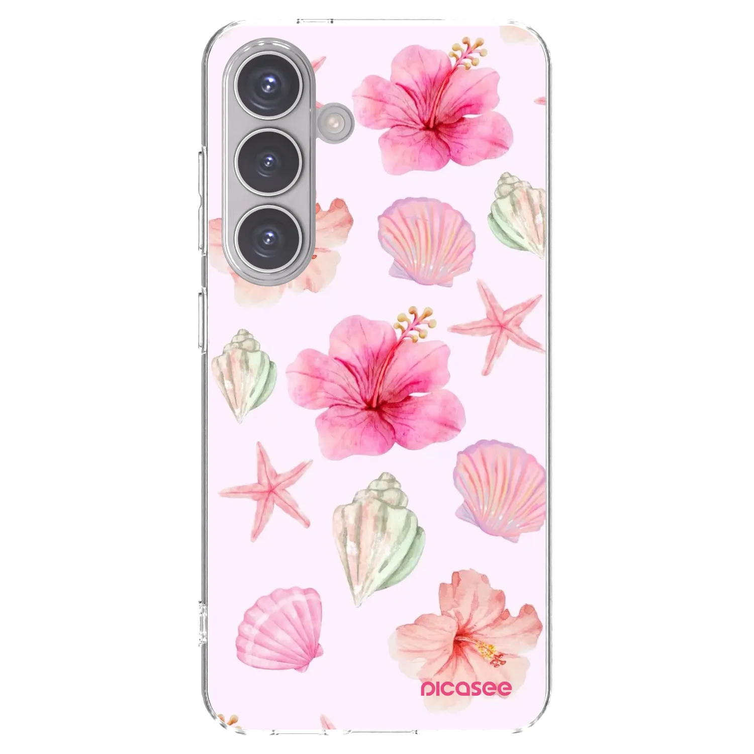 Picasee silikonowe przeźroczyste etui na Samsung Galaxy S24 S921B 5G - Blush Lagoon