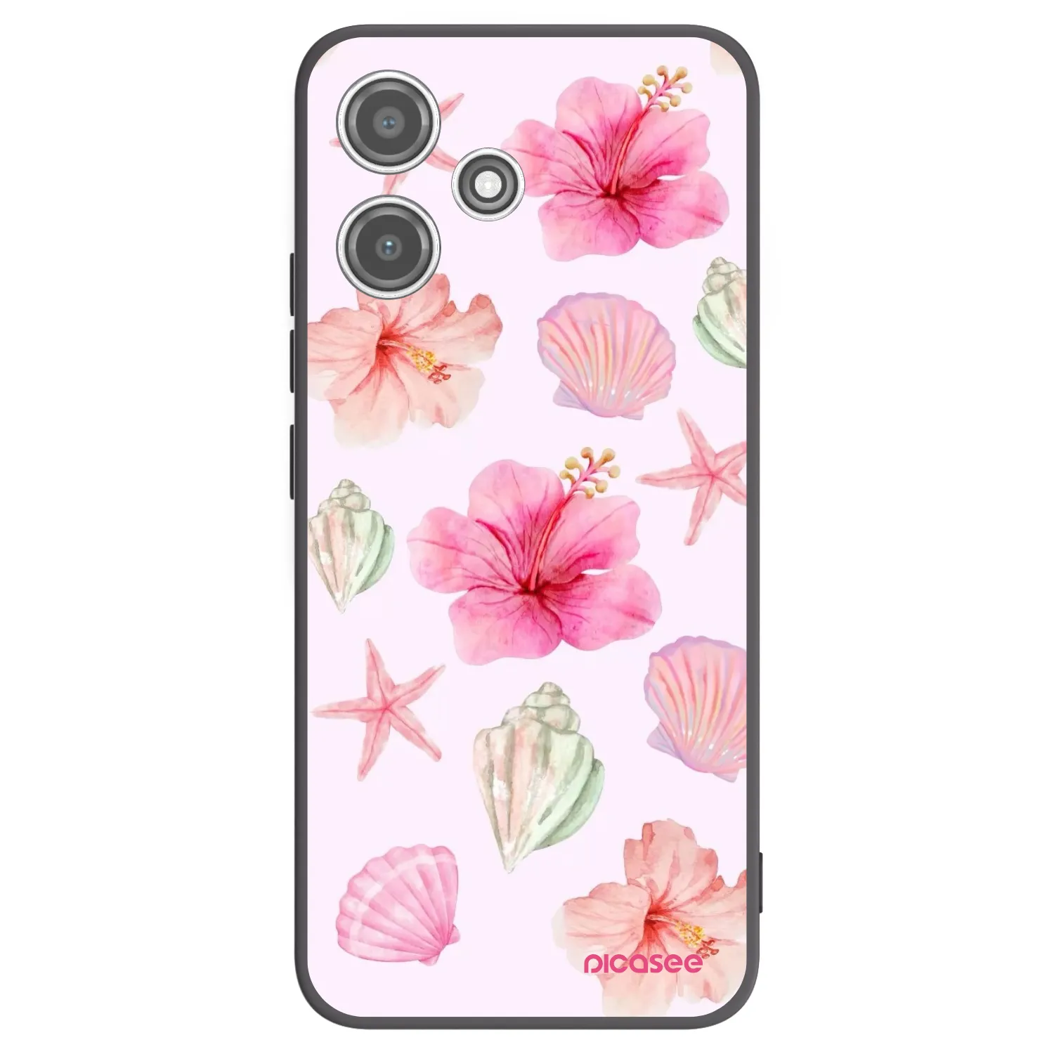 Picasee silikonowe czarne etui na Xiaomi Redmi 12 5G - Blush Lagoon