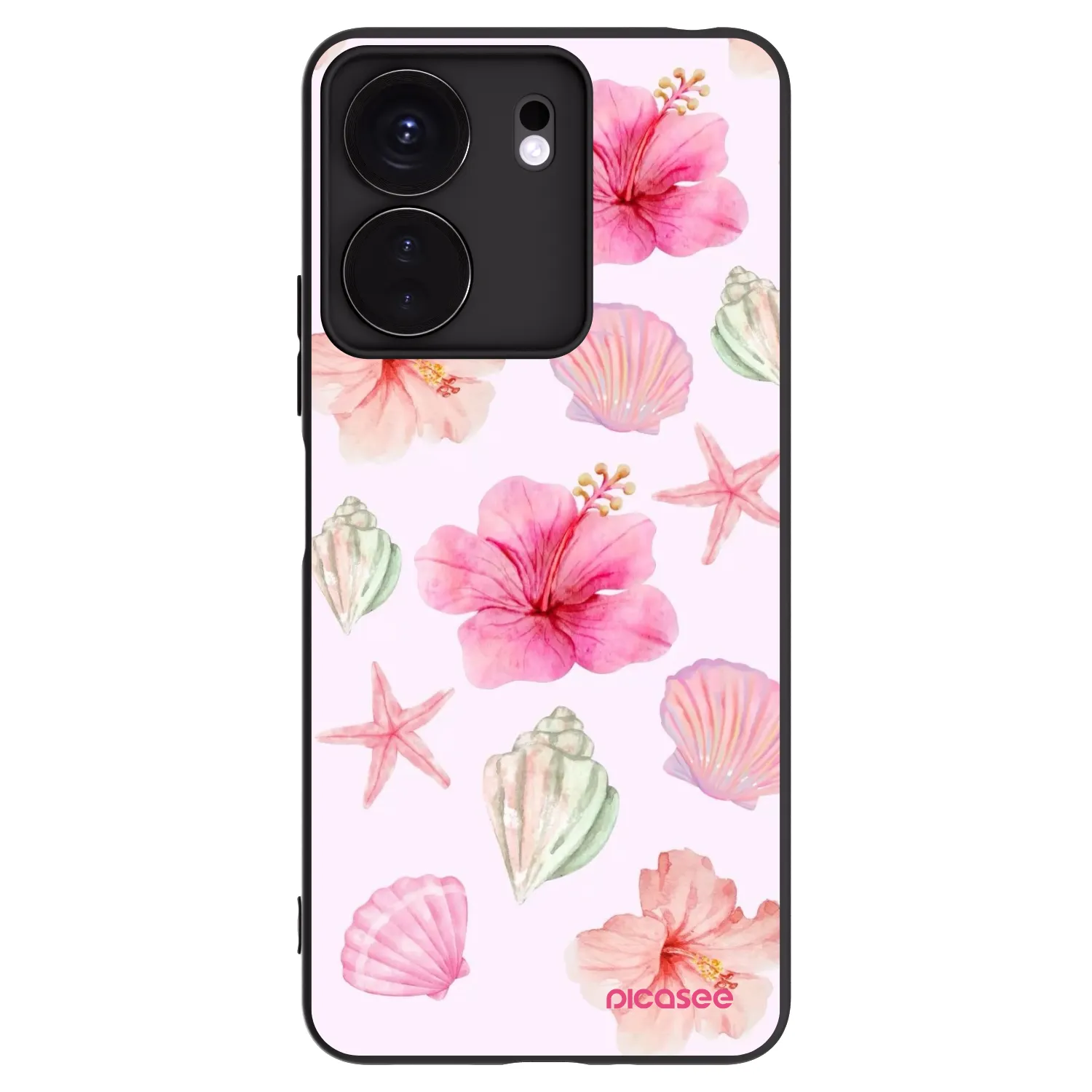 Picasee silikonowe czarne etui na Xiaomi Redmi 13C 4G - Blush Lagoon
