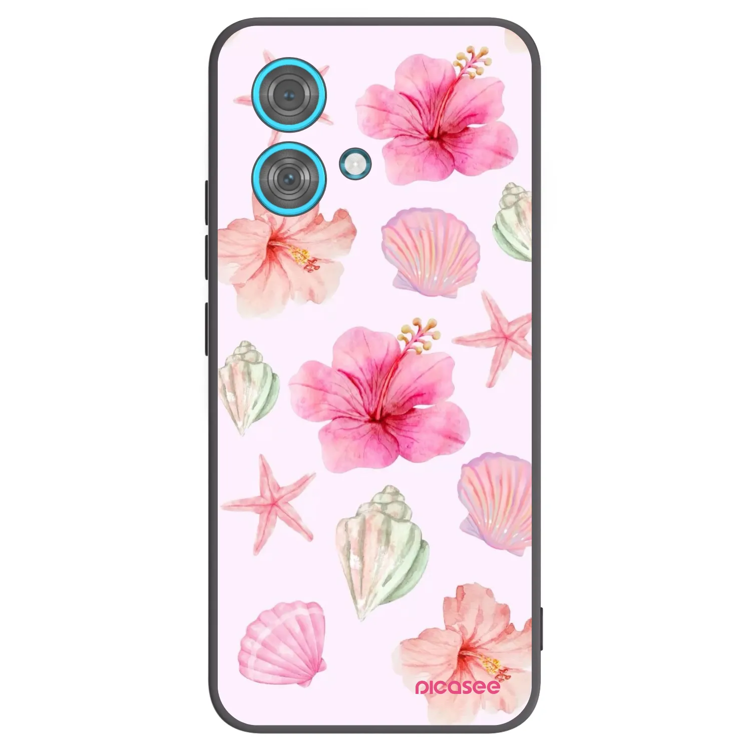 Picasee silikonowe czarne etui na Motorola Edge 40 Neo - Blush Lagoon
