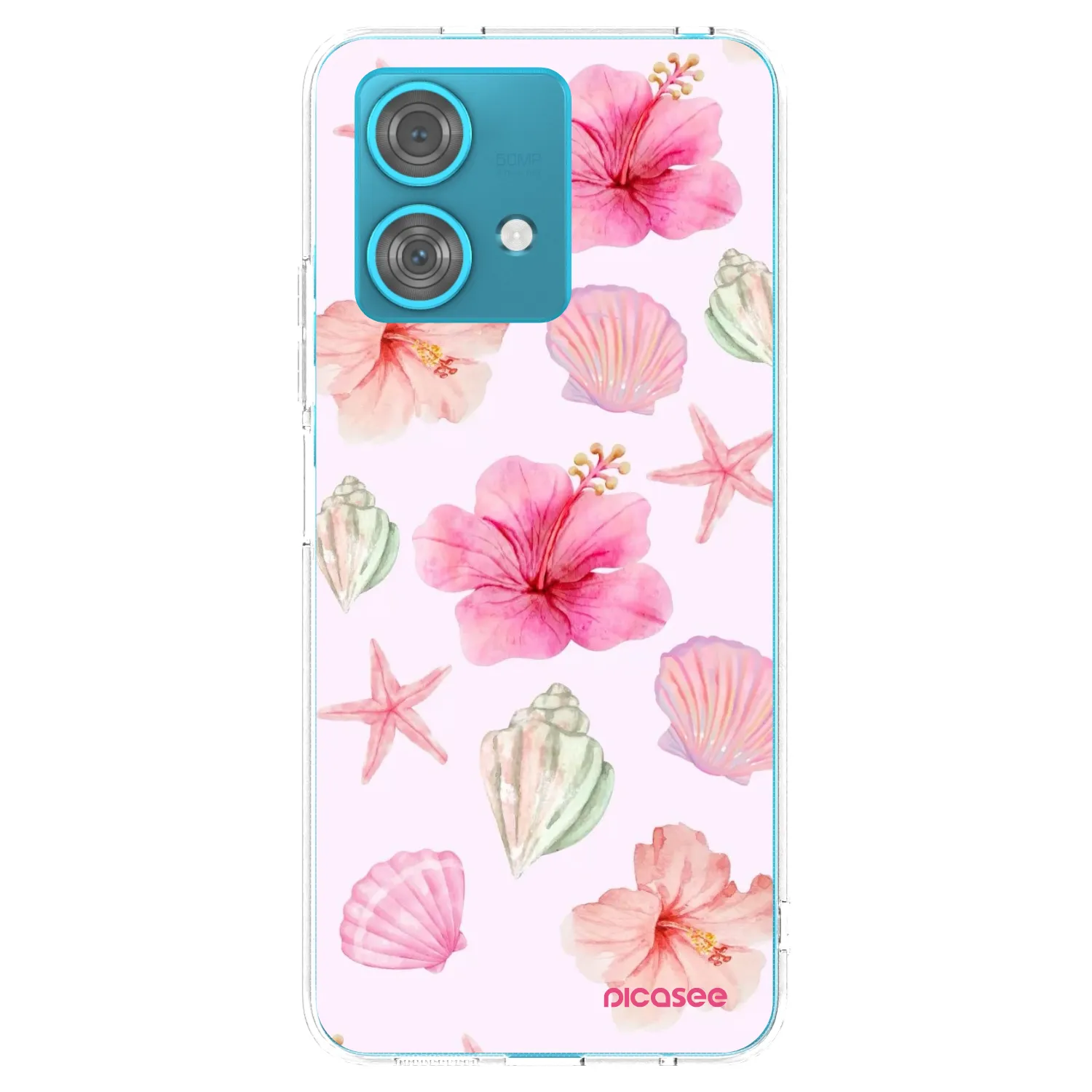 Picasee silikonowe przeźroczyste etui na Motorola Edge 40 Neo - Blush Lagoon