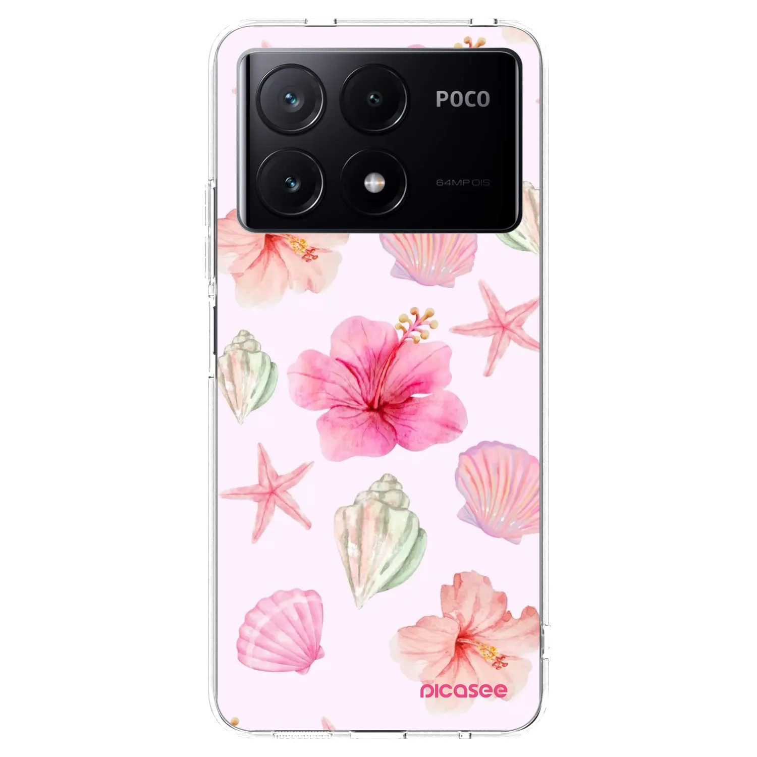 Picasee silikonowe przeźroczyste etui na Xiaomi Poco X6 Pro - Blush Lagoon