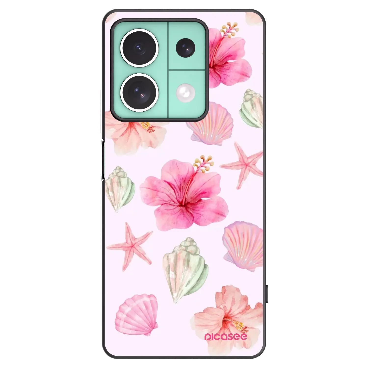Picasee silikonowe czarne etui na Xiaomi Redmi Note 13 5G - Blush Lagoon