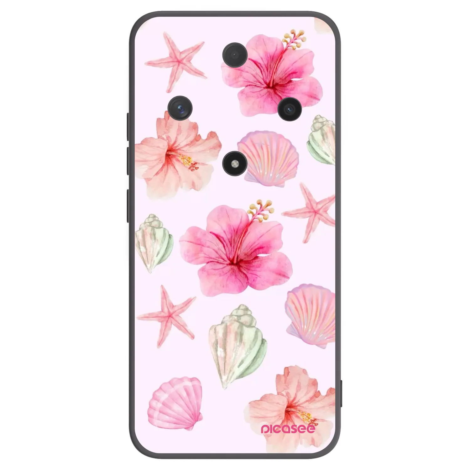 Picasee silikonowe czarne etui na Honor Magic6 Lite 5G - Blush Lagoon