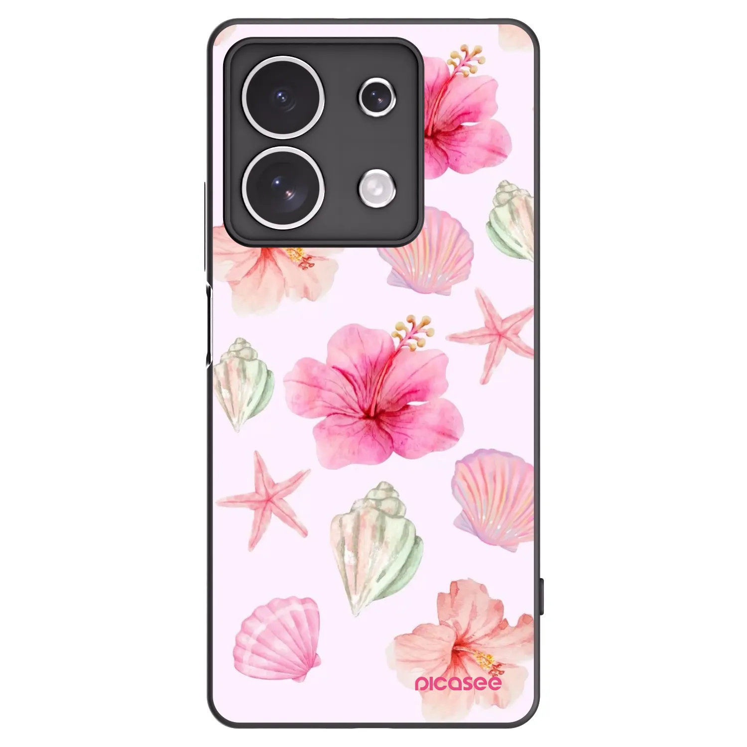 Picasee silikonowe czarne etui na Xiaomi Redmi Note 13 4G - Blush Lagoon