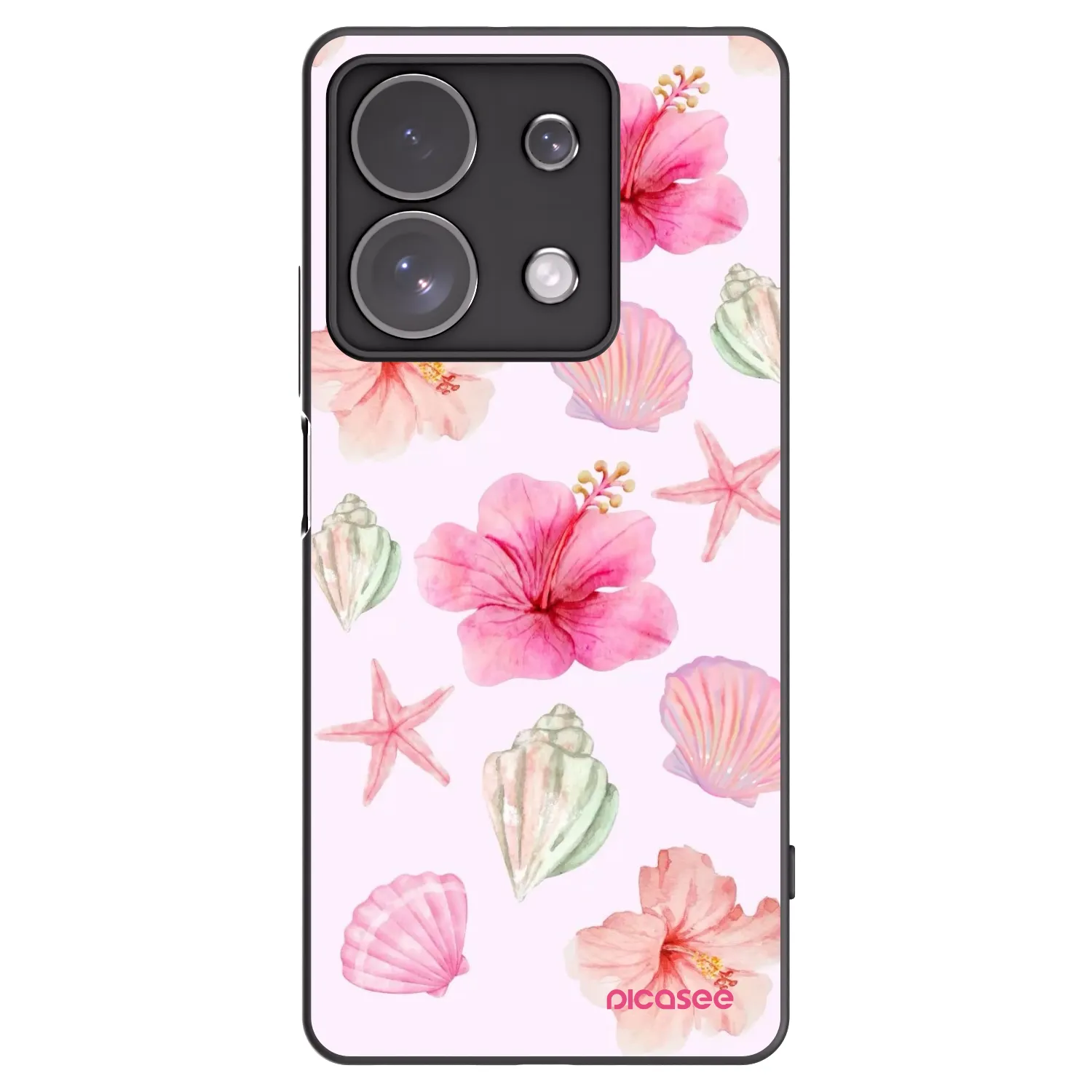 Picasee silikonowe czarne etui na Xiaomi Redmi Note 13 Pro 4G - Blush Lagoon