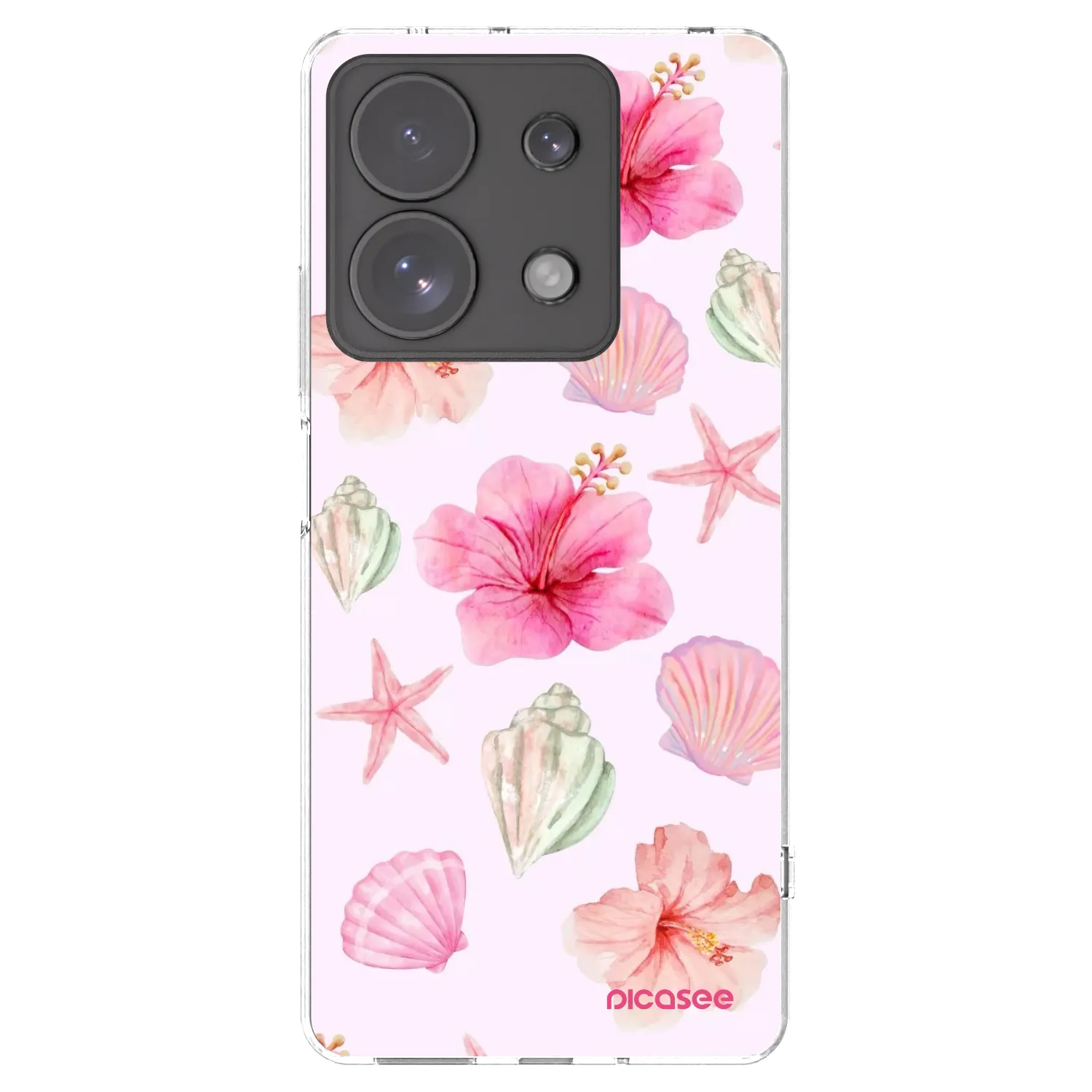 Picasee silikonowe przeźroczyste etui na Xiaomi Redmi Note 13 Pro 4G - Blush Lagoon