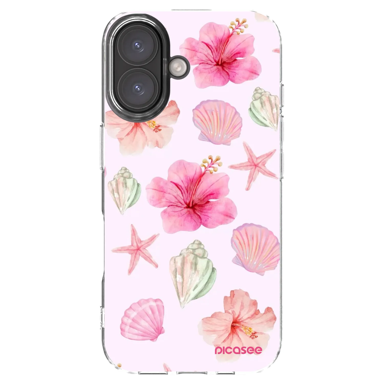 Picasee silikonowe przeźroczyste etui na Apple iPhone 16 - Blush Lagoon