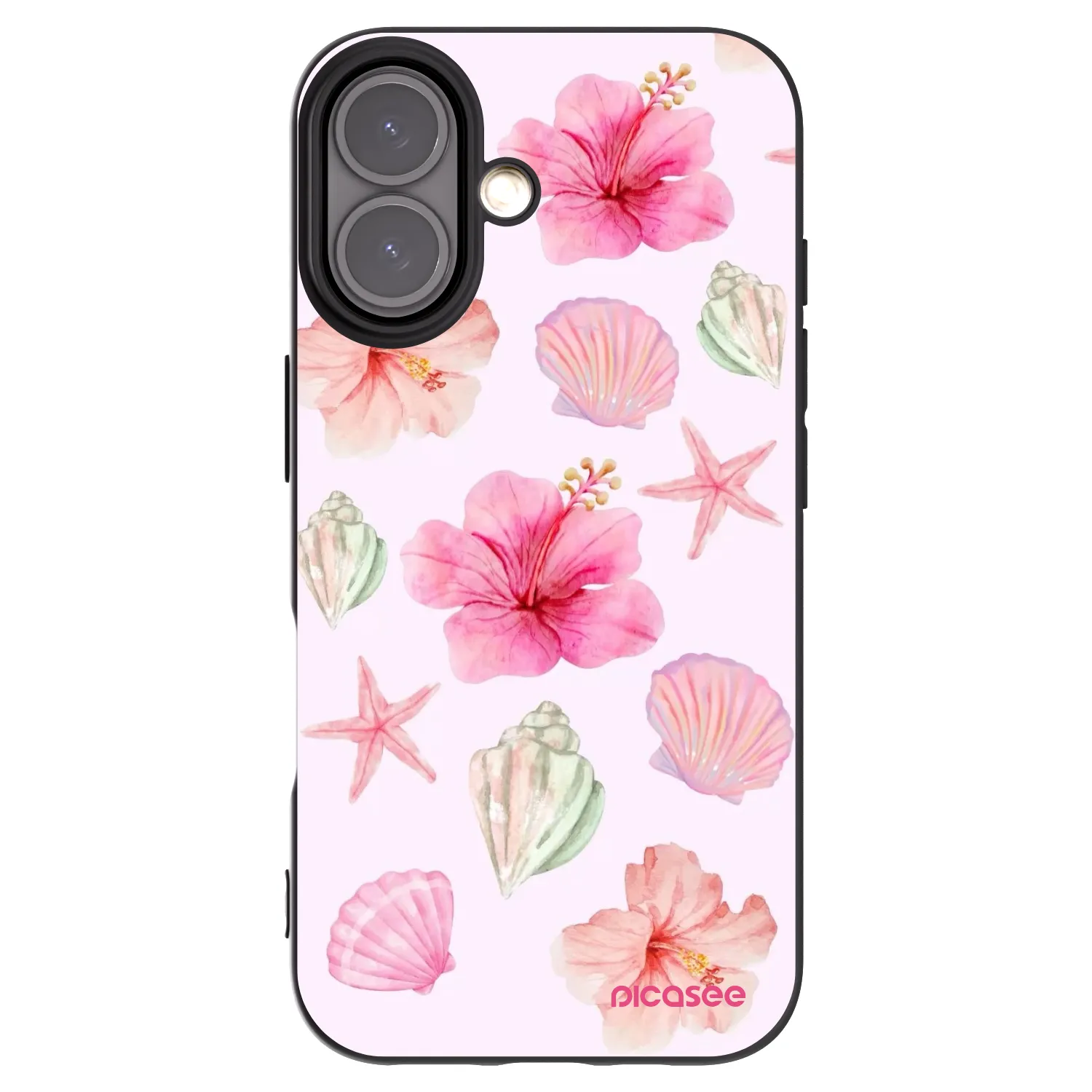 Picasee silikonowe czarne etui na Apple iPhone 16 - Blush Lagoon