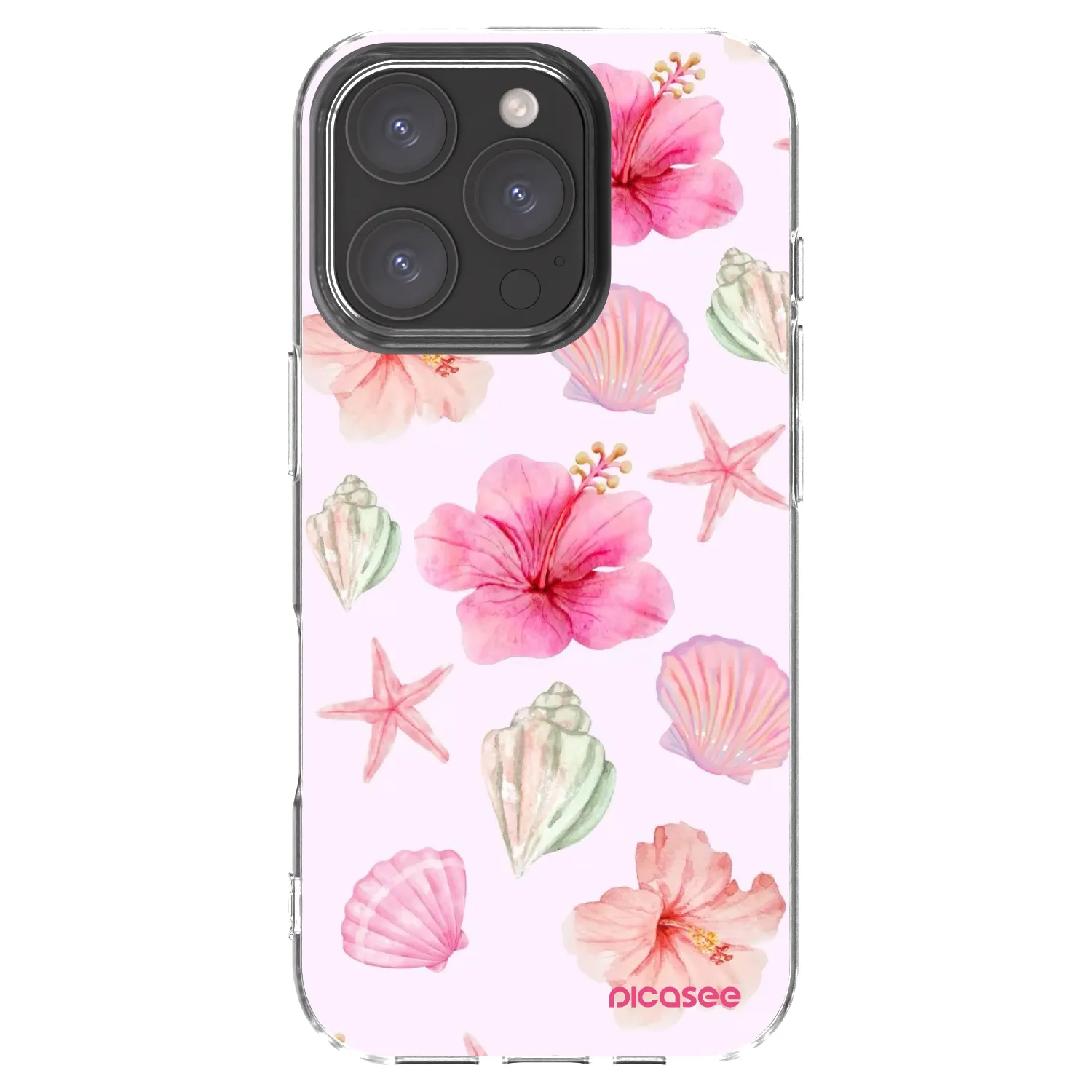 Picasee silikonowe przeźroczyste etui na Apple iPhone 16 Pro - Blush Lagoon