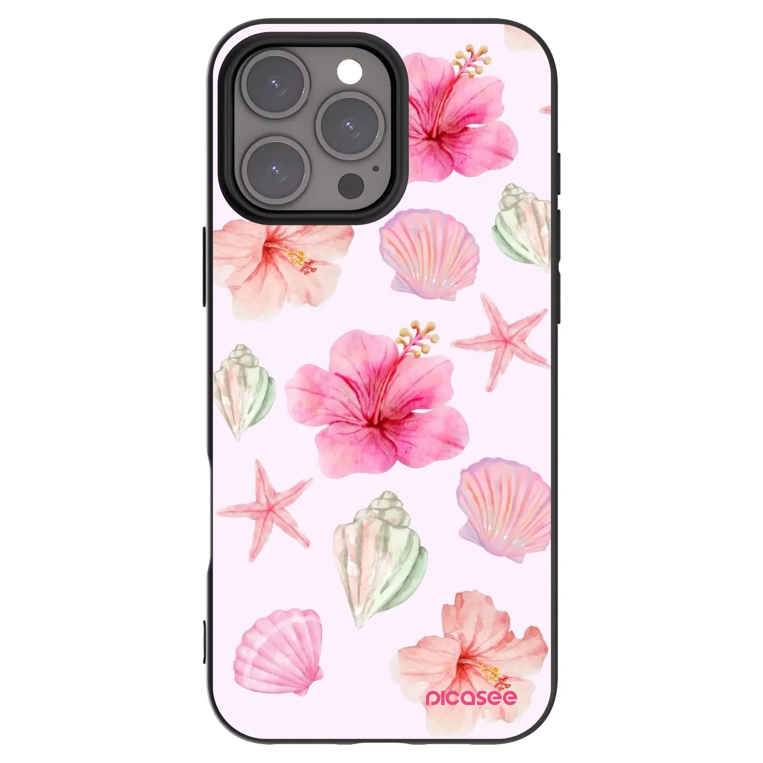 Picasee silikonowe czarne etui na Apple iPhone 16 Pro Max - Blush Lagoon