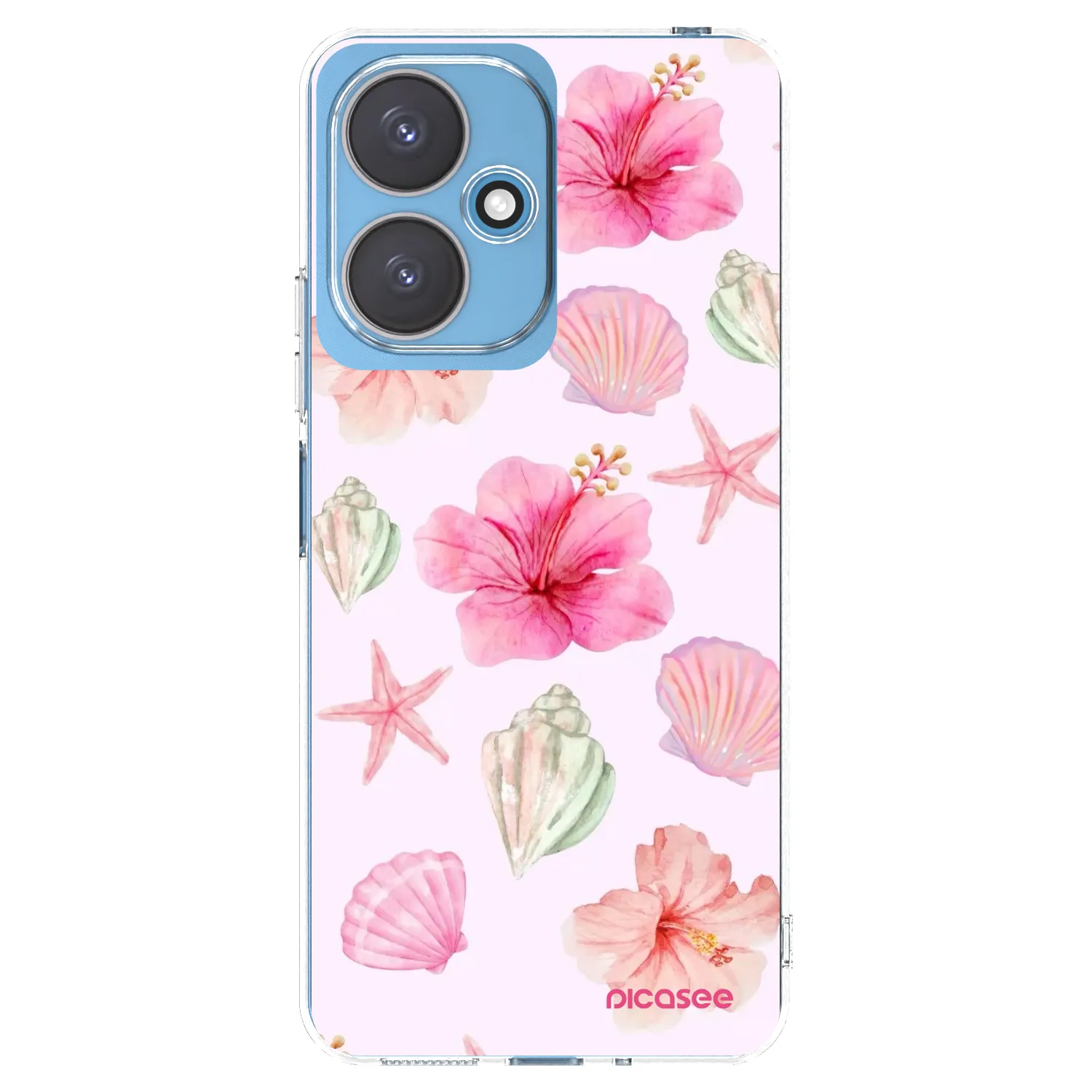 Picasee silikonowe przeźroczyste etui na Xiaomi Redmi 13C 5G - Blush Lagoon