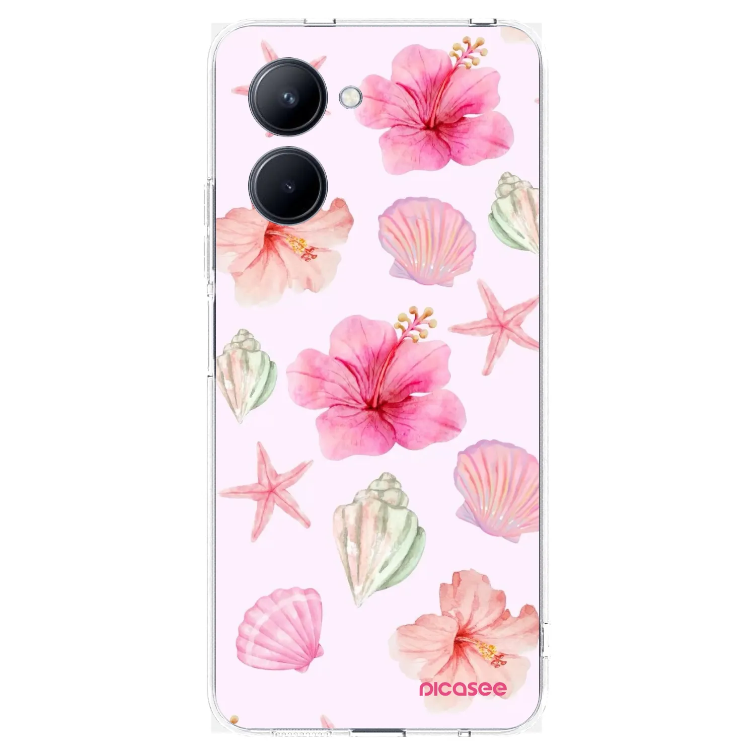 Picasee silikonowe przeźroczyste etui na Realme C33 (2023) - Blush Lagoon