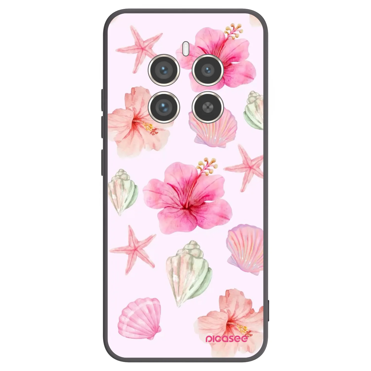 Picasee silikonowe czarne etui na Realme 12 Pro 5G - Blush Lagoon