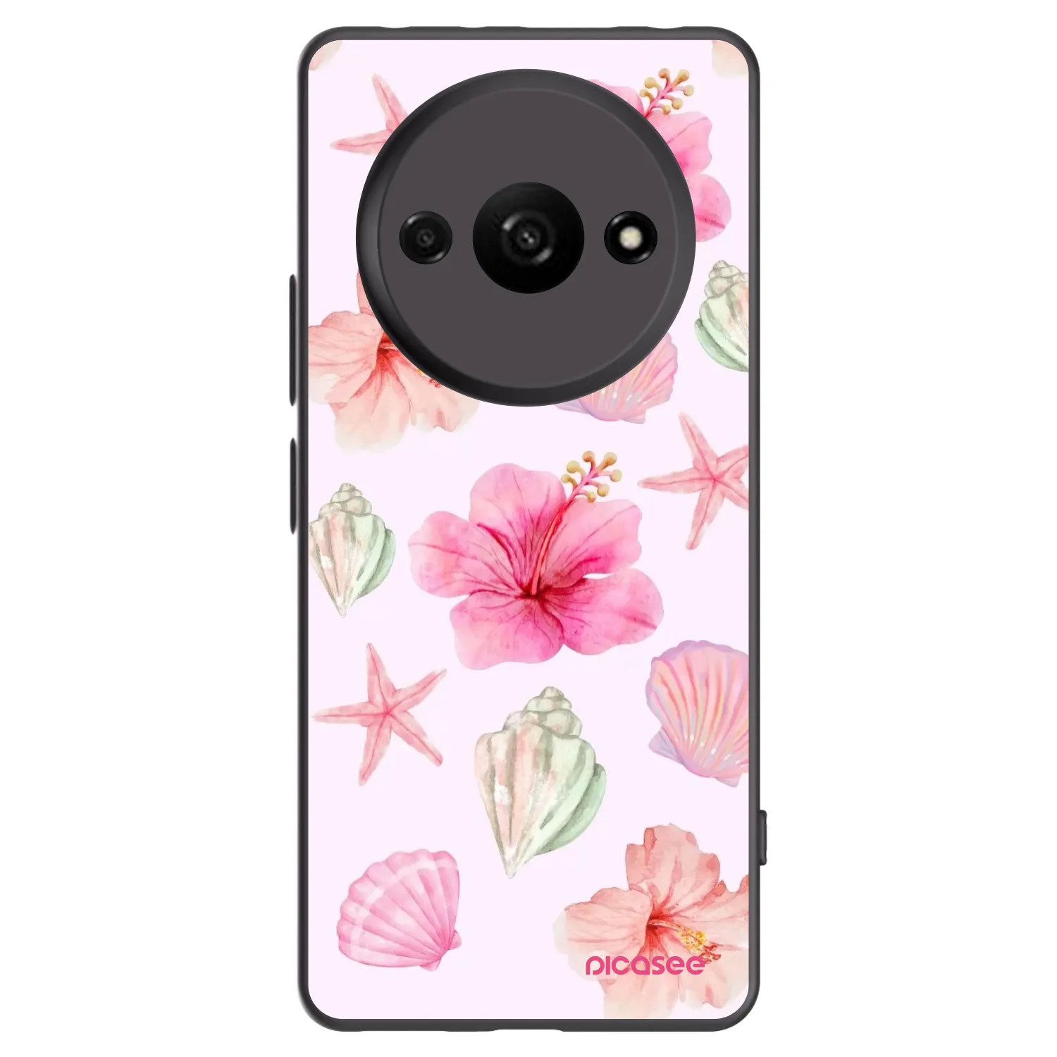 Picasee silikonowe czarne etui na Xiaomi Redmi A3 - Blush Lagoon