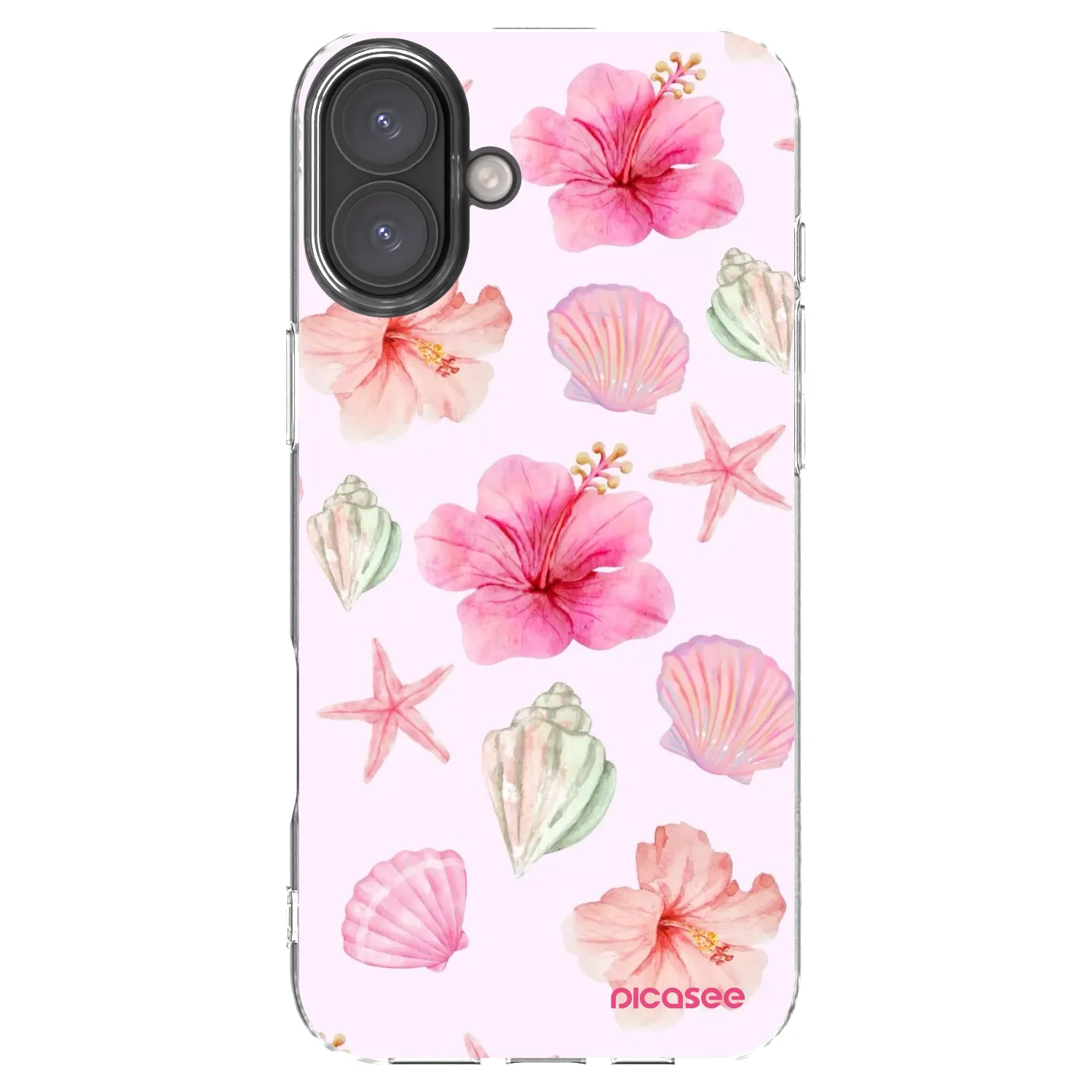 Picasee silikonowe przeźroczyste etui na Apple iPhone 16 Plus - Blush Lagoon