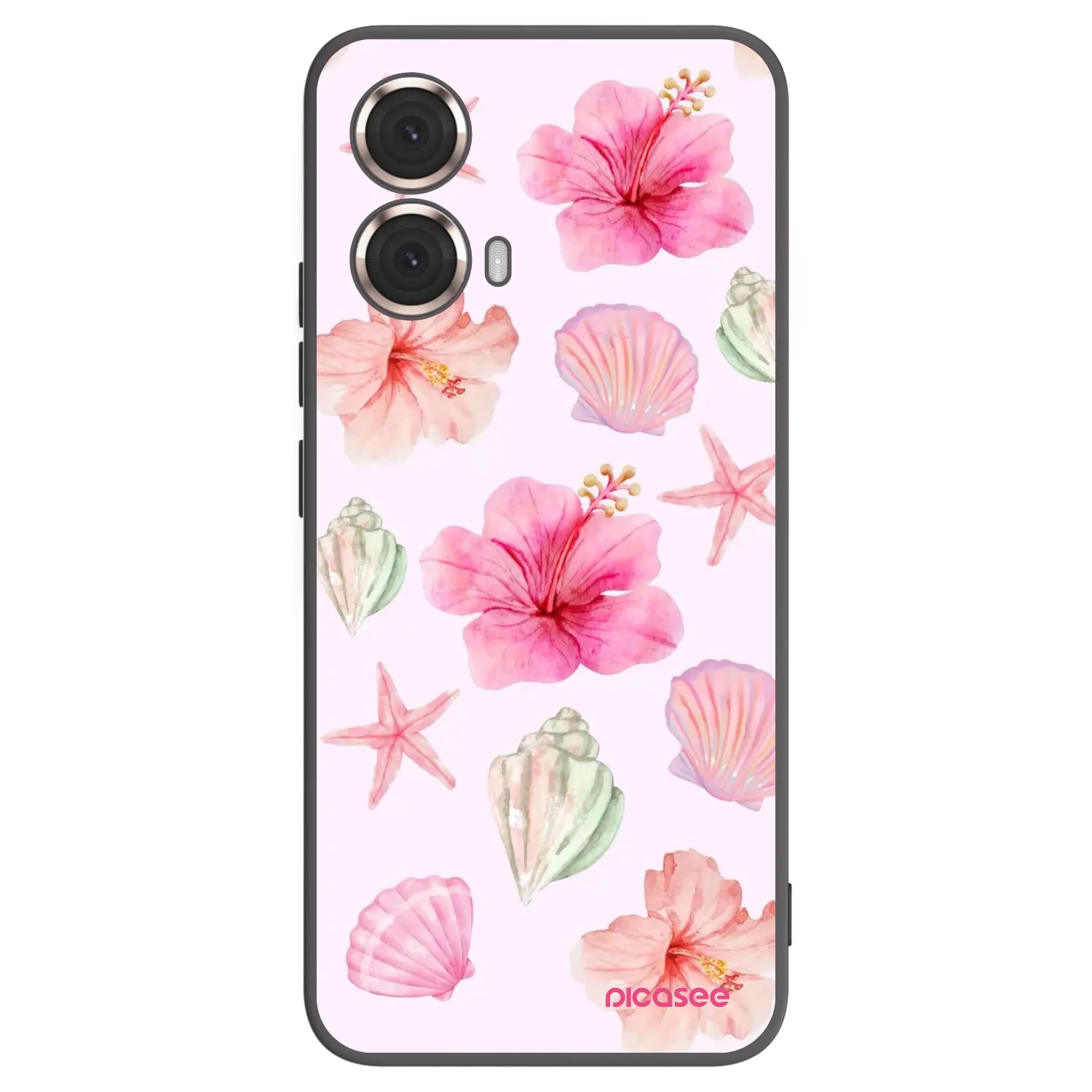 Picasee silikonowe czarne etui na Motorola Moto G85 - Blush Lagoon