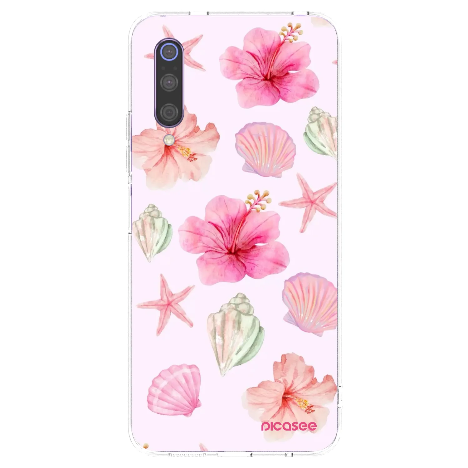 Picasee silikonowe przeźroczyste etui na Xiaomi Mi 9 - Blush Lagoon