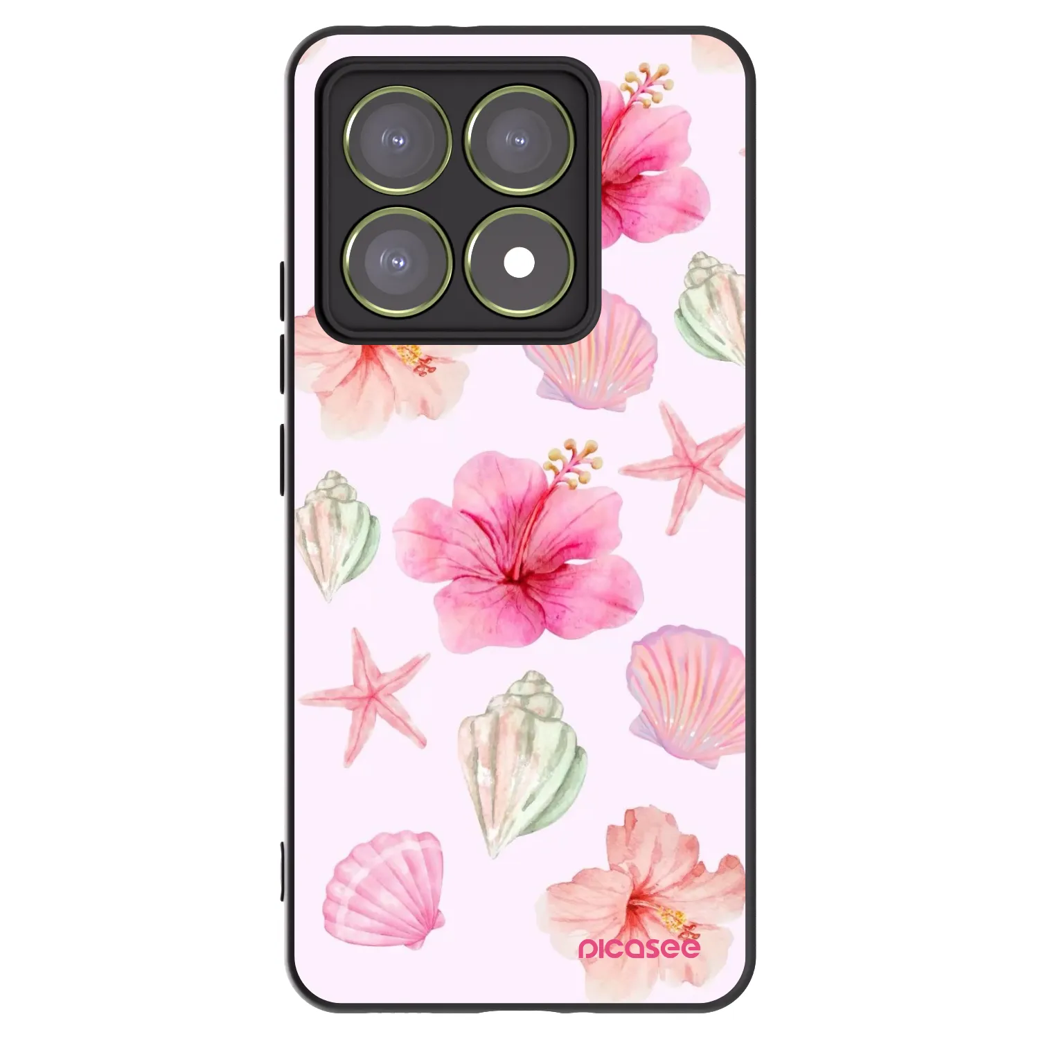 Picasee silikonowe czarne etui na Xiaomi 14T - Blush Lagoon