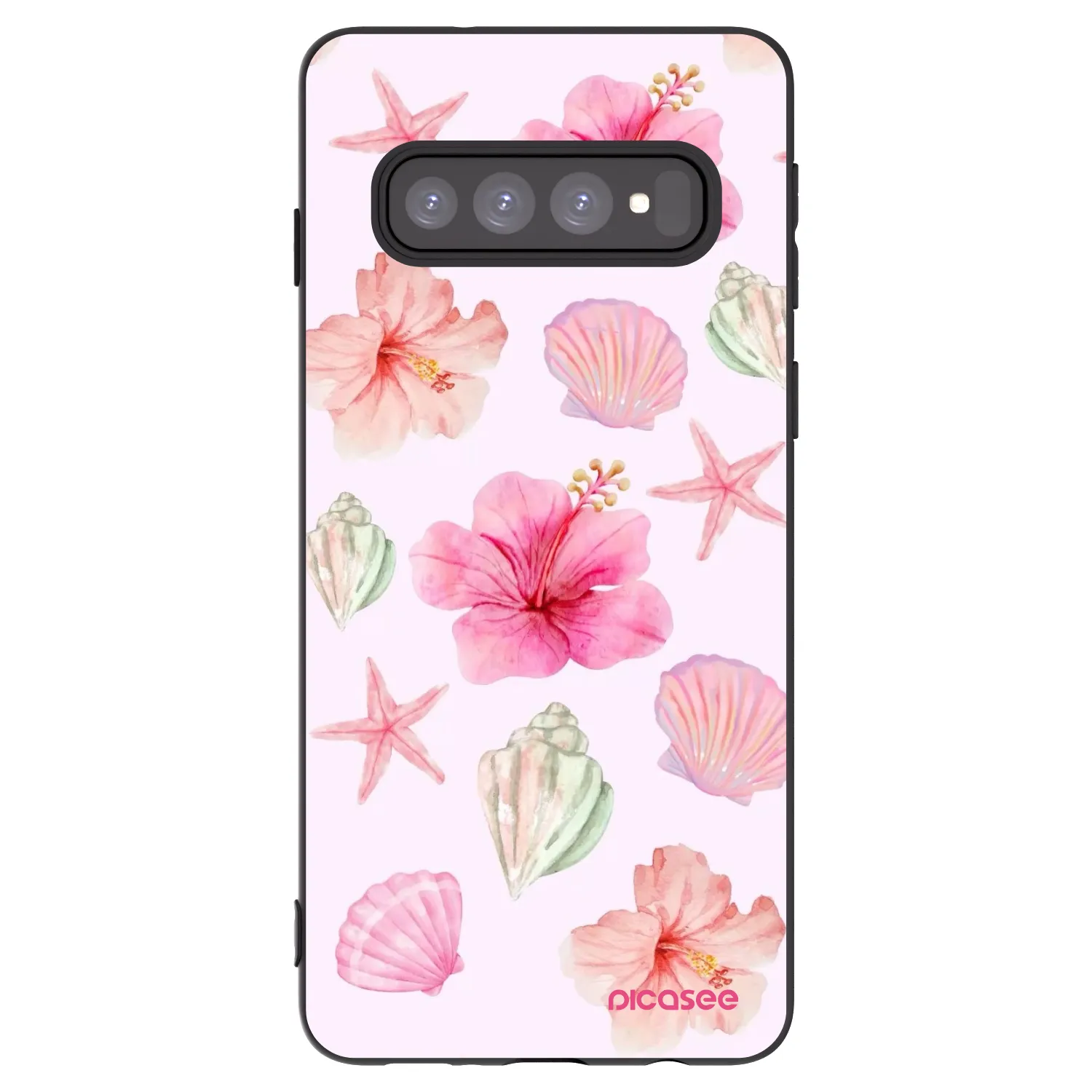 Picasee silikonowe czarne etui na Samsung Galaxy S10 G973 - Blush Lagoon