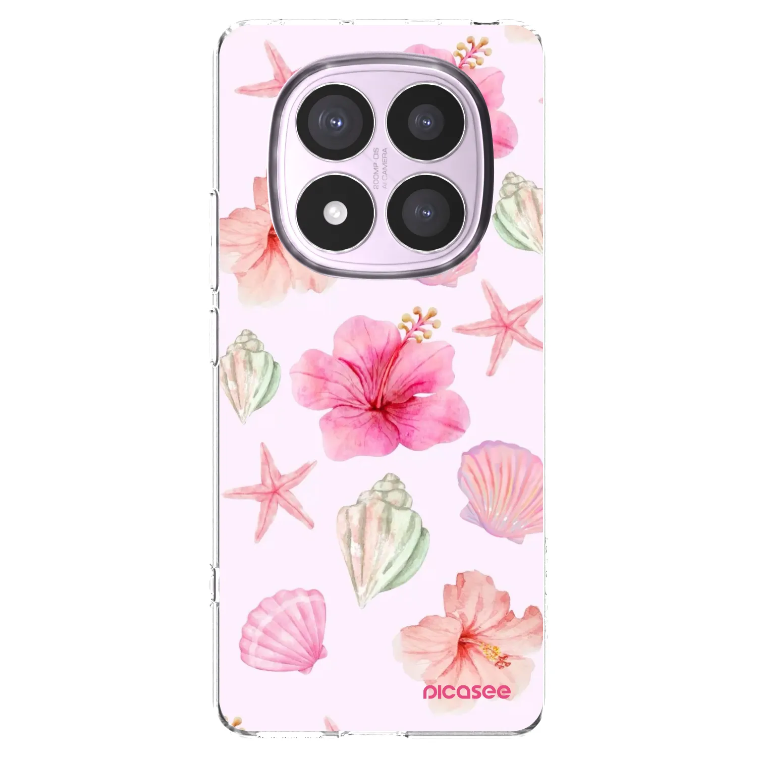 Picasee silikonowe przeźroczyste etui na Xiaomi Redmi Note 14 Pro 5G - Blush Lagoon