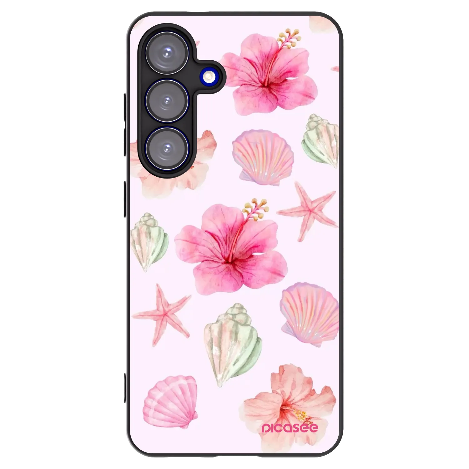 Picasee silikonowe czarne etui na Samsung Galaxy S25 5G - Blush Lagoon