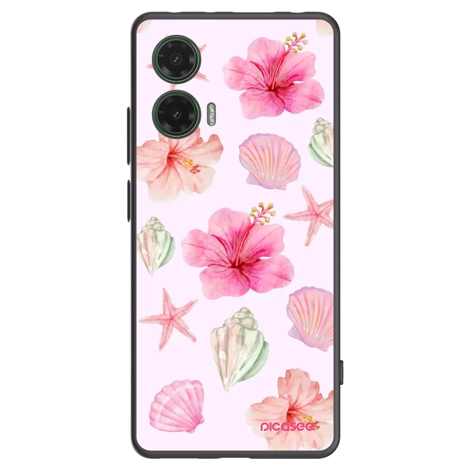 Picasee silikonowe czarne etui na Motorola Moto G35 5G - Blush Lagoon