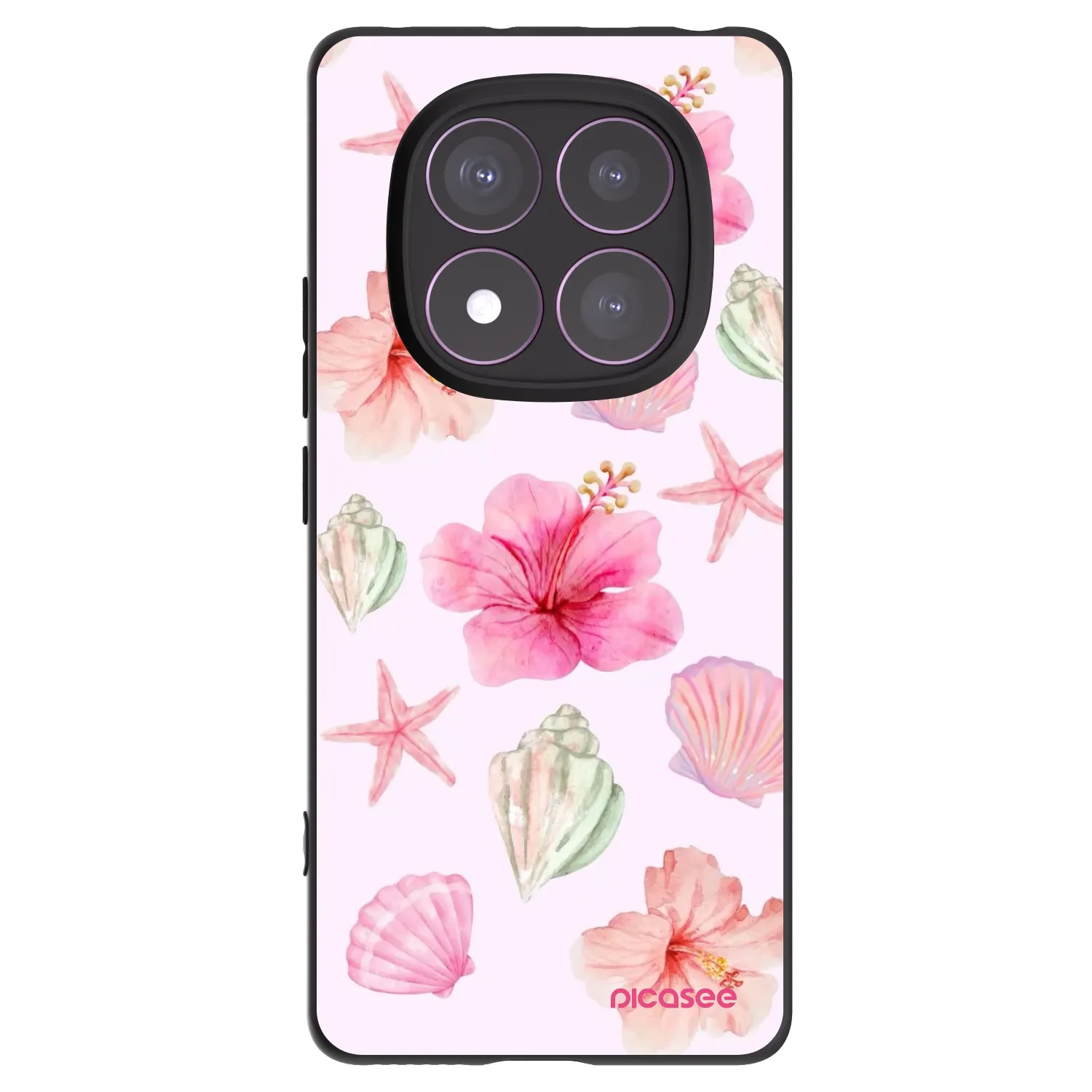 Picasee silikonowe czarne etui na Xiaomi Redmi Note 14 Pro 4G - Blush Lagoon