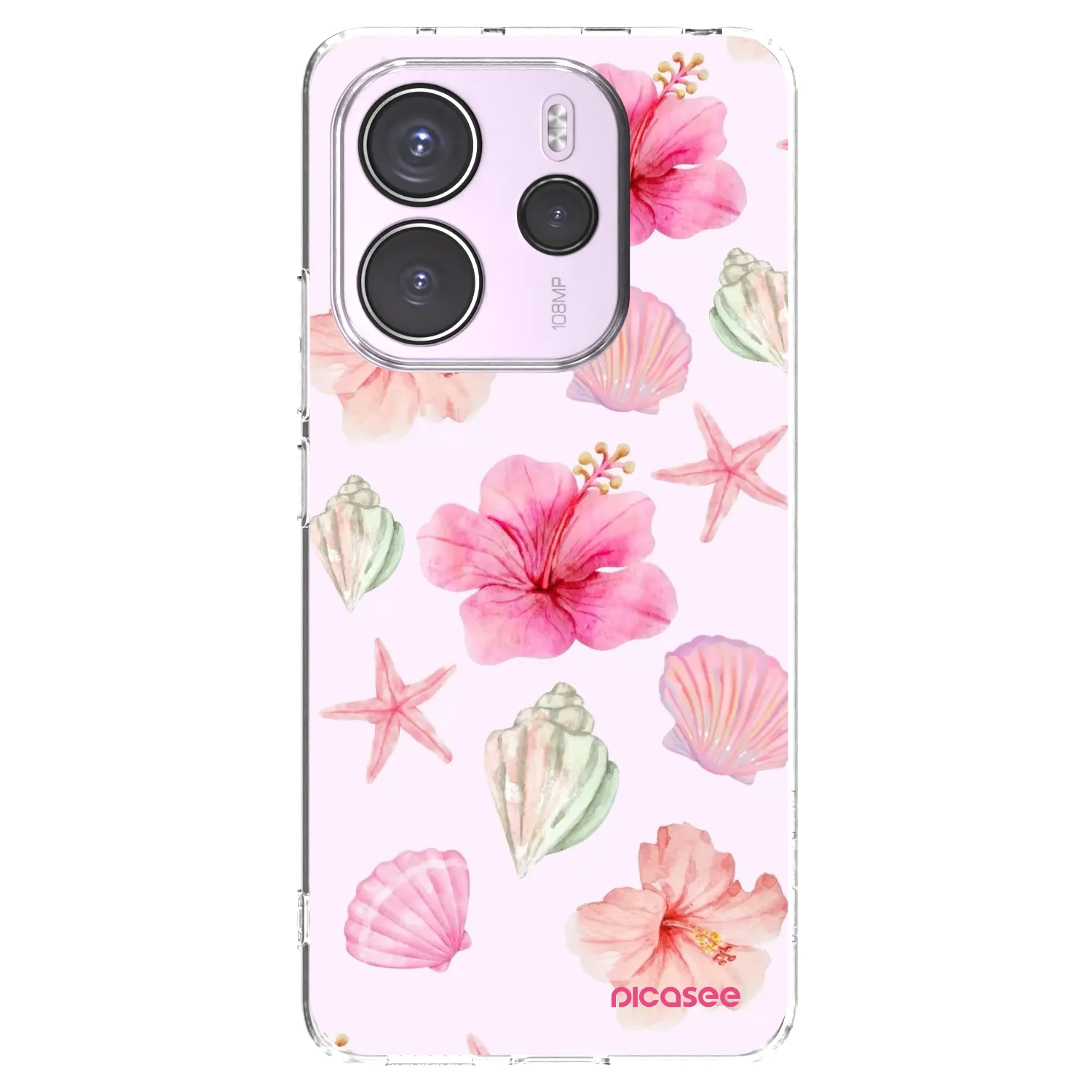 Picasee silikonowe przeźroczyste etui na Xiaomi Redmi Note 14 4G - Blush Lagoon