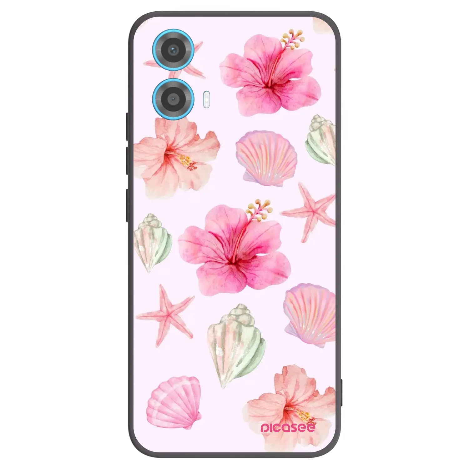Picasee silikonowe czarne etui na Motorola Moto G34 5G - Blush Lagoon