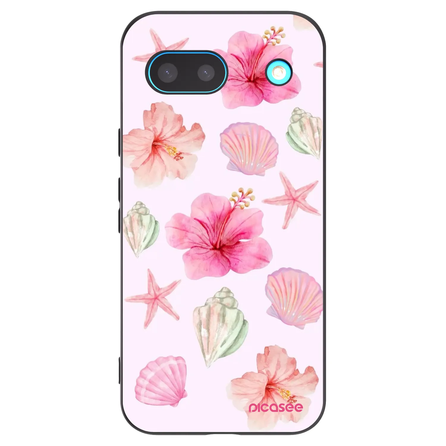 Picasee silikonowe czarne etui na Google Pixel 8a - Blush Lagoon