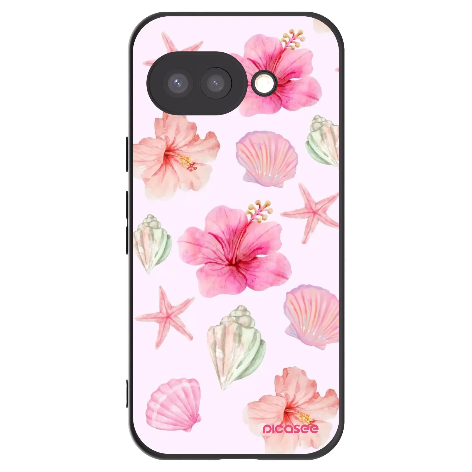 Picasee silikonowe czarne etui na Google Pixel 9a - Blush Lagoon