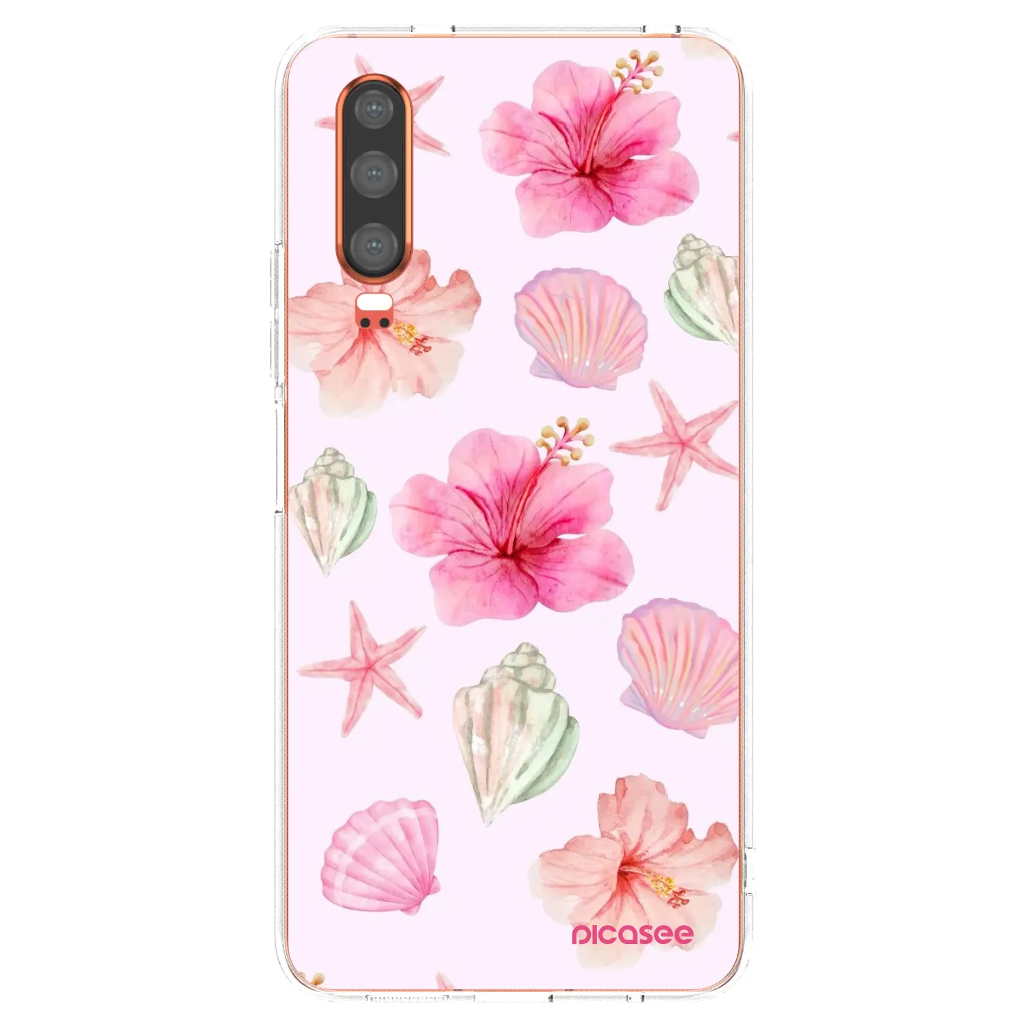 Picasee silikonowe przeźroczyste etui na Huawei P30 - Blush Lagoon