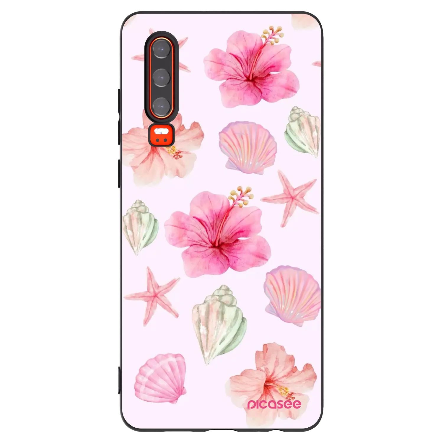 Picasee silikonowe czarne etui na Huawei P30 - Blush Lagoon