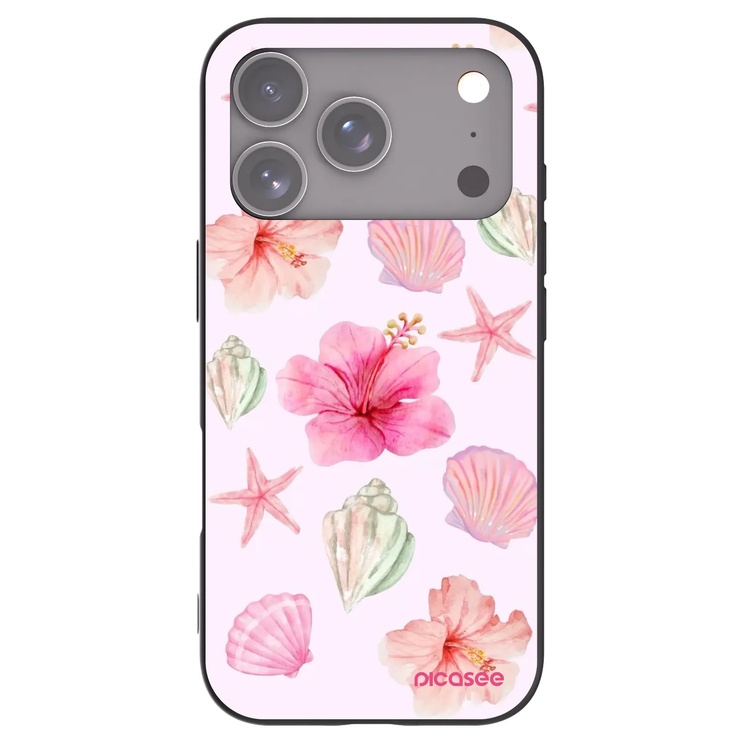 Picasee silikonowe czarne etui na Apple iPhone 17 Pro - Blush Lagoon