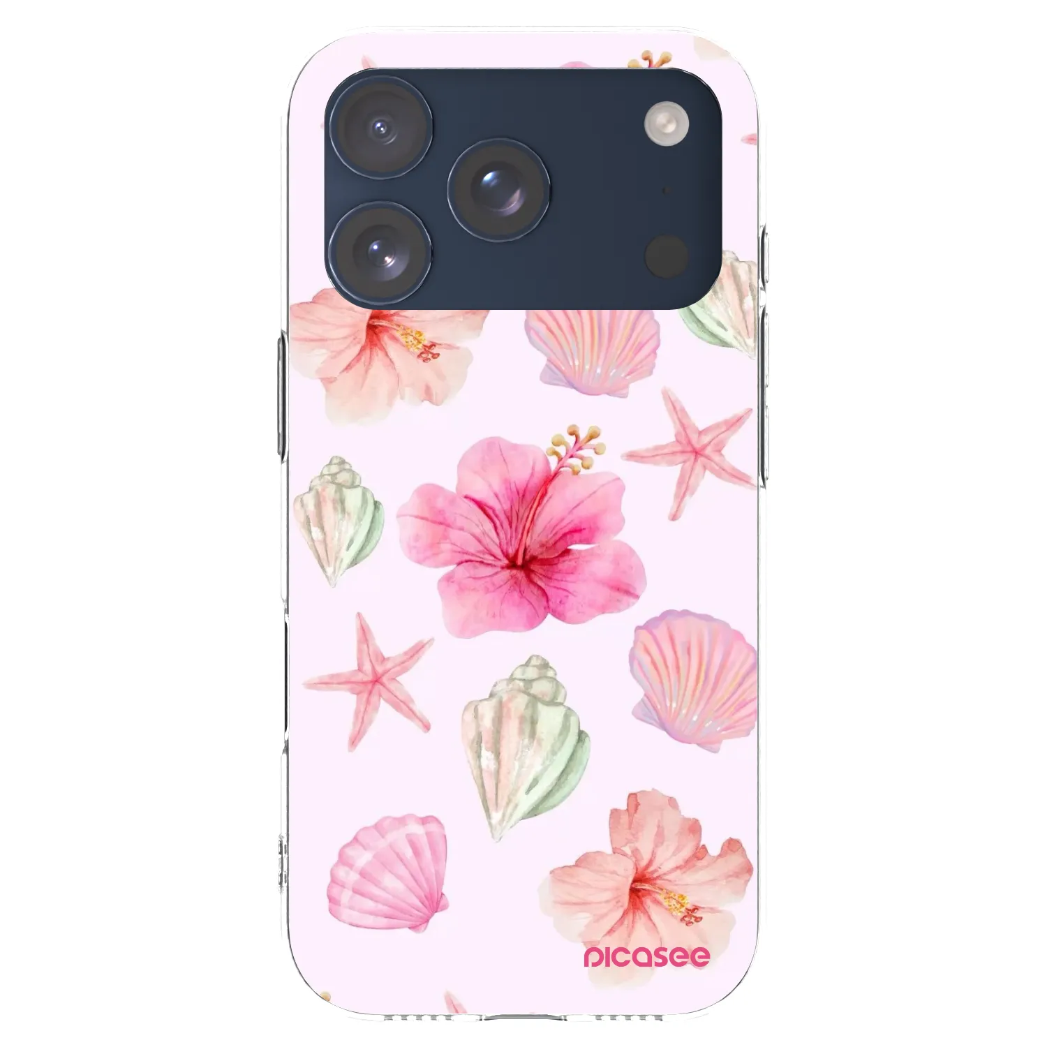 Picasee silikonowe przeźroczyste etui na Apple iPhone 17 Pro - Blush Lagoon