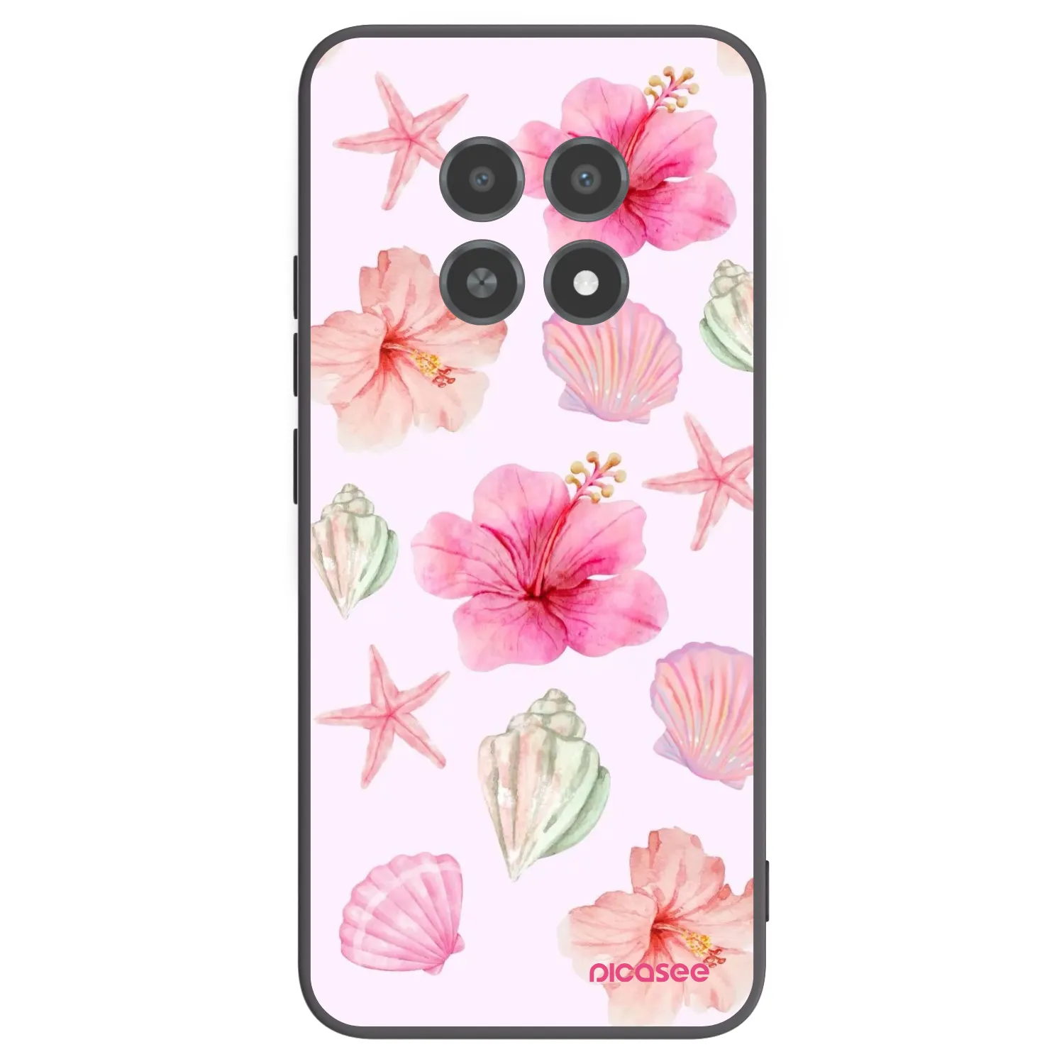 Picasee silikonowe czarne etui na Realme 12X - Blush Lagoon