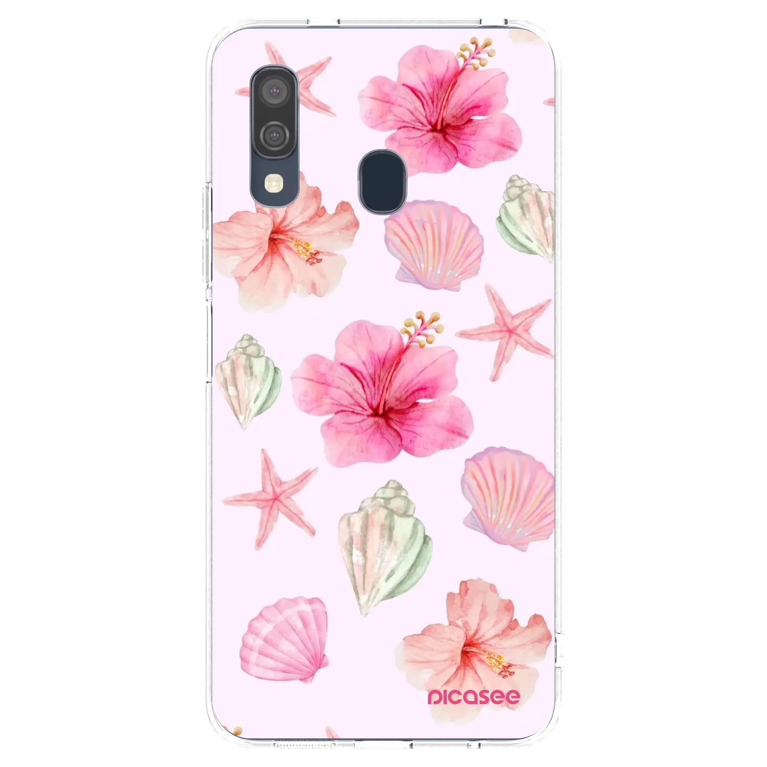 Picasee silikonowe przeźroczyste etui na Samsung Galaxy A40 A405F - Blush Lagoon