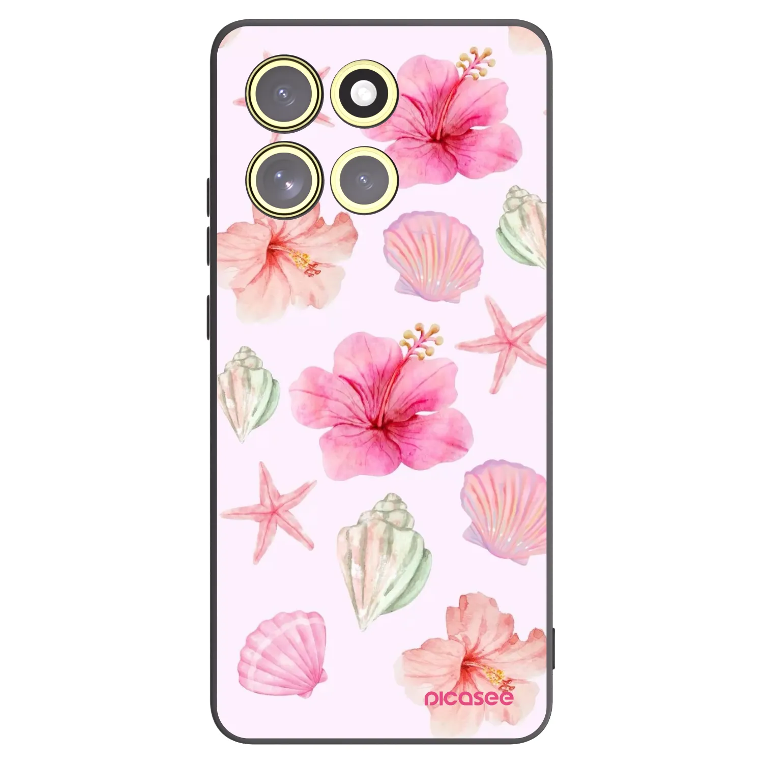Picasee silikonowe czarne etui na Motorola Moto G86 5G - Blush Lagoon