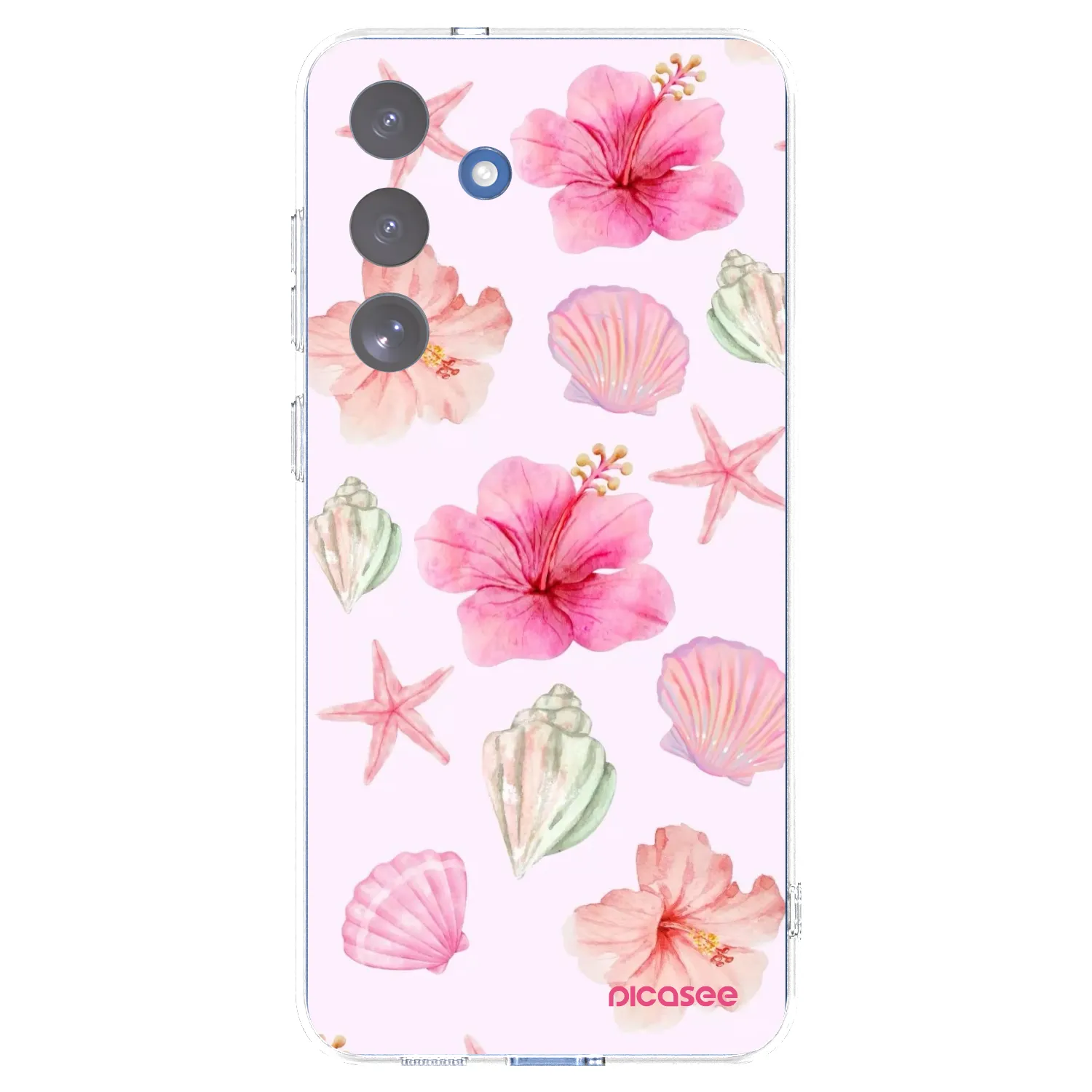 Picasee silikonowe przeźroczyste etui na Samsung Galaxy S25 FE 5G - Blush Lagoon