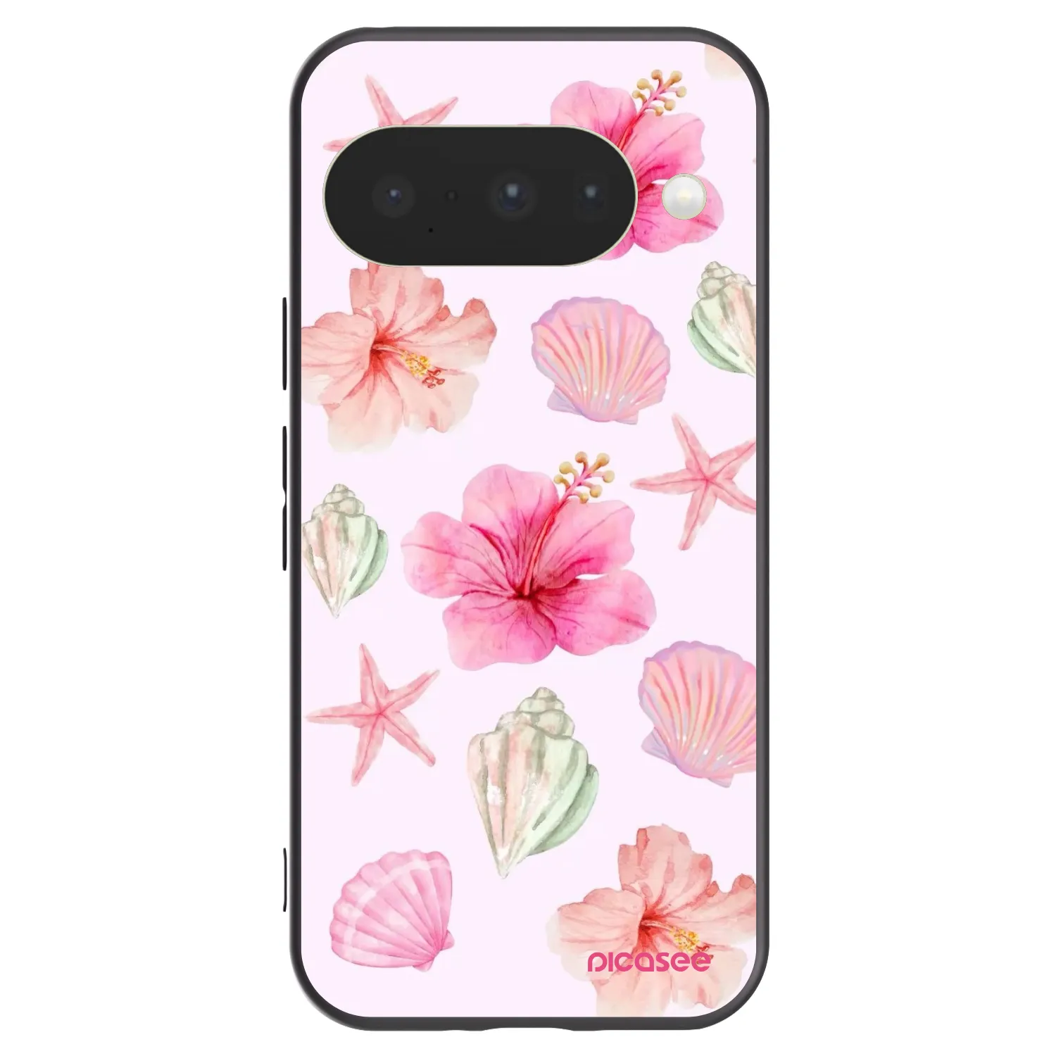 Picasee silikonowe czarne etui na Google Pixel 10 - Blush Lagoon